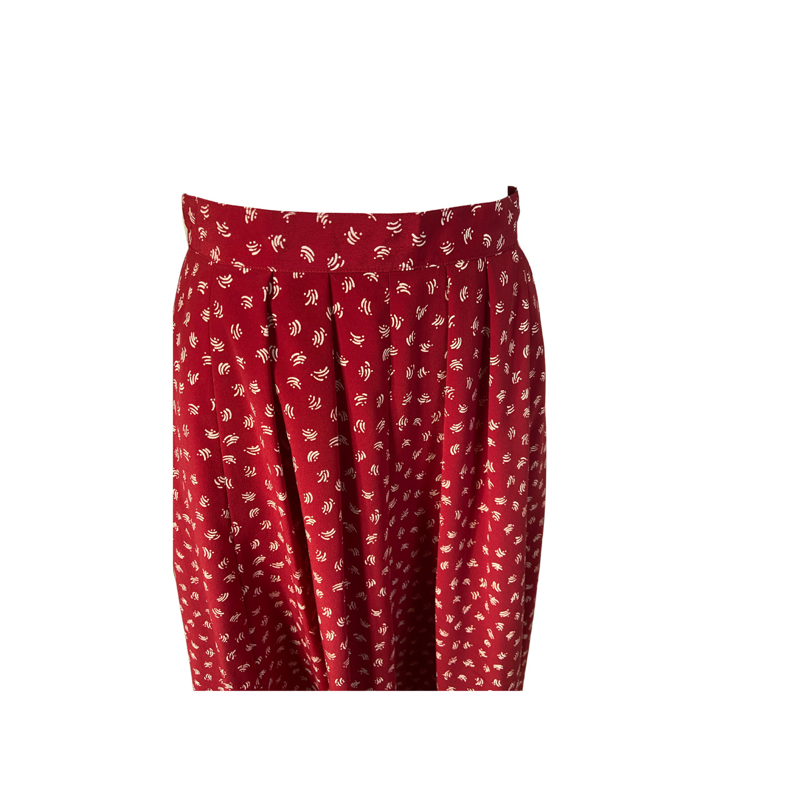 Vintage 1990s Cherry Red crepe bias cut Liz Claiborne Collection Bias cut skirt