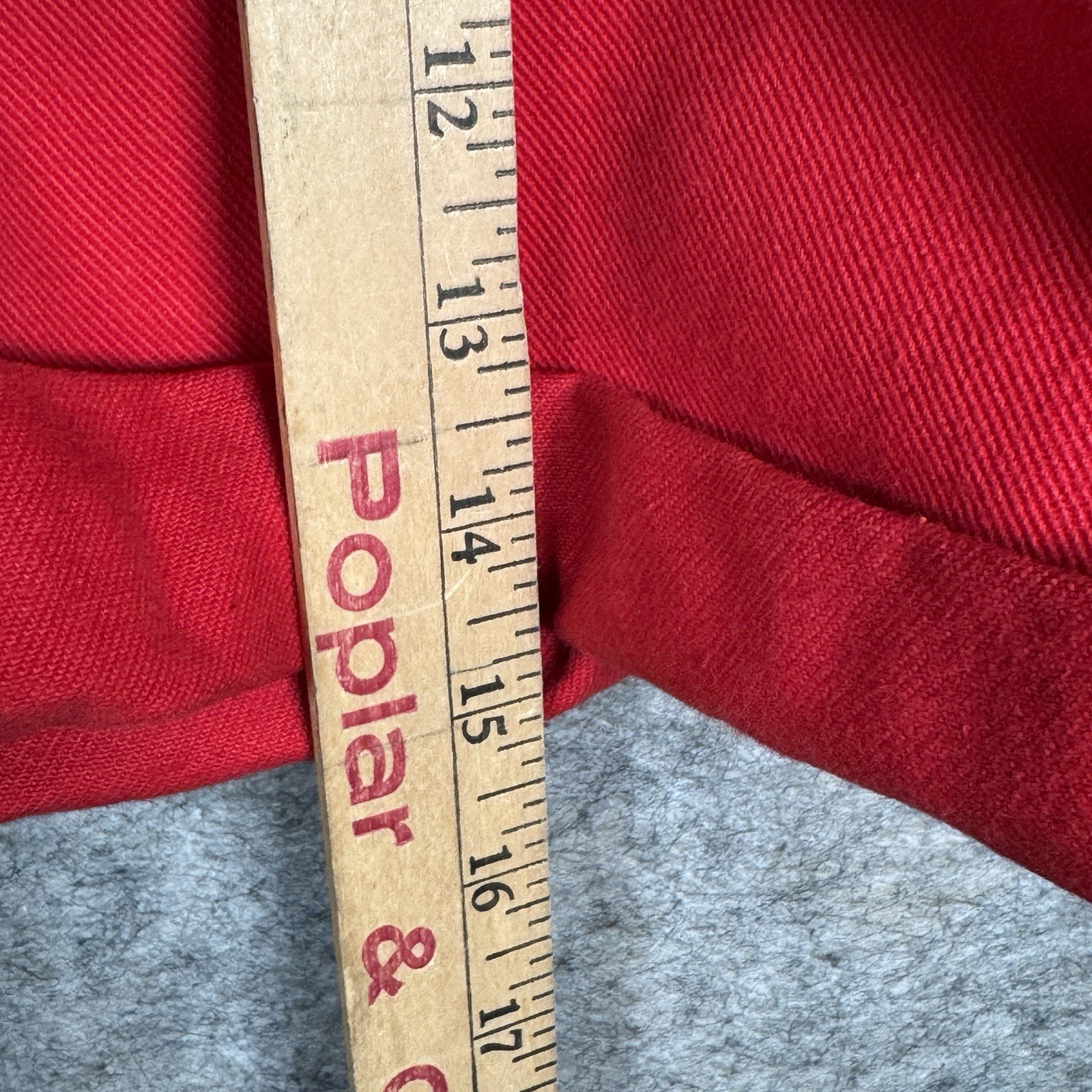 Vintage 90s Womans Rio High Waisted / Rise Red Denim Jean Shorts Size 5 24×3