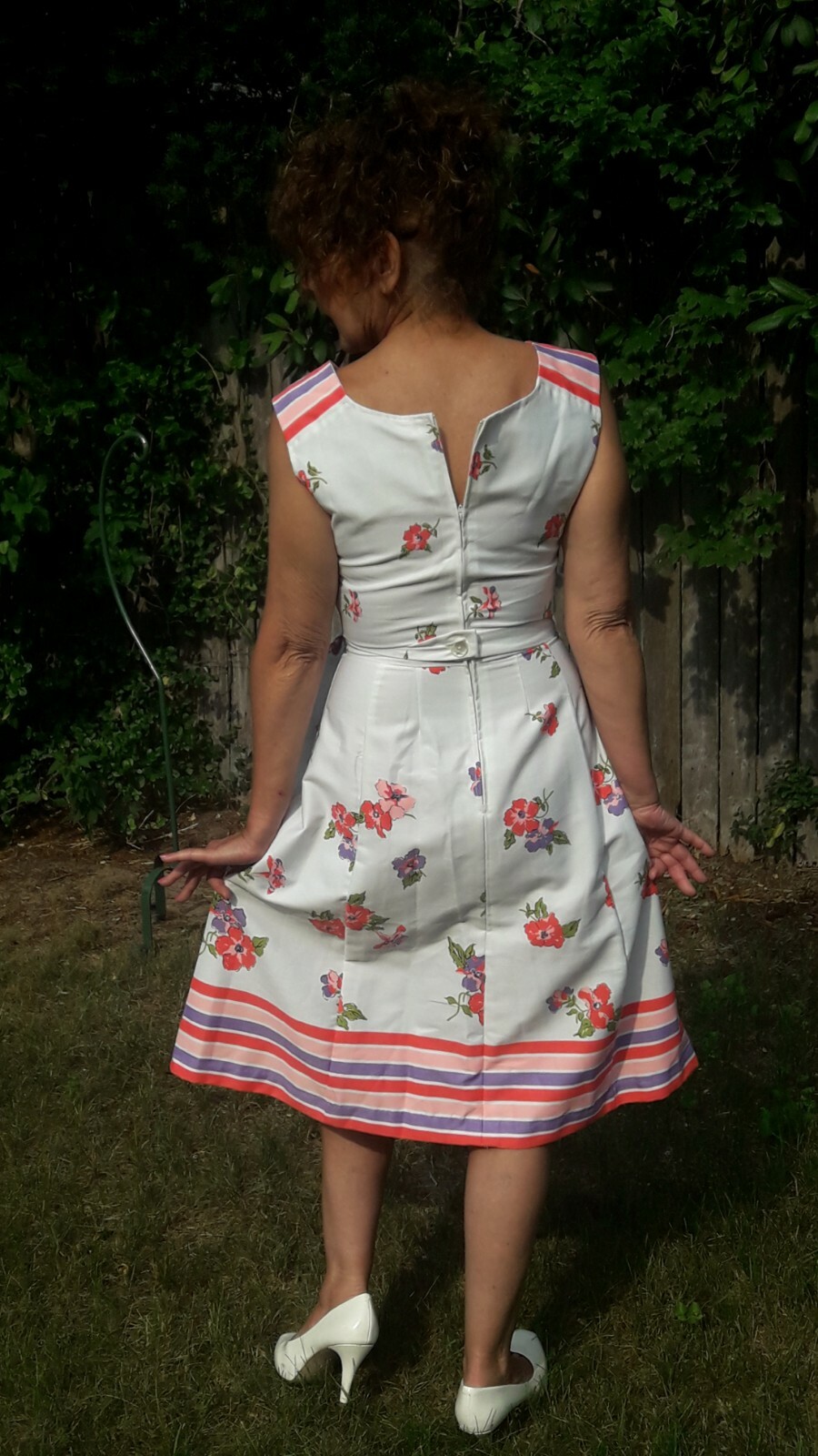 Vintage 50’s-60’s Pat Premo California Floral Print A-Line Dress Size 8 Stunning