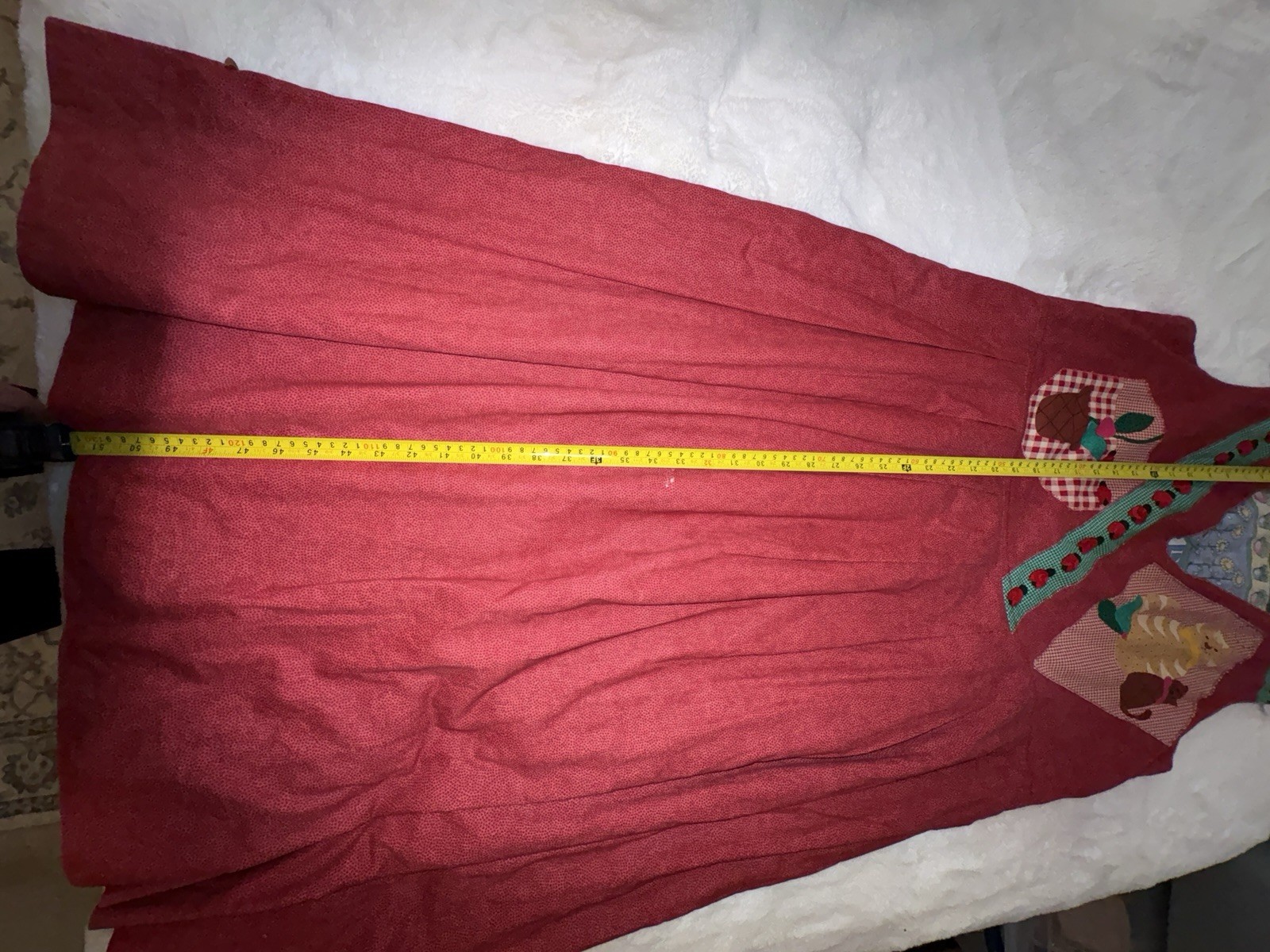 Vintage 90s Handmade Reversible Jumper XL Prairie Teacher Cottage Core