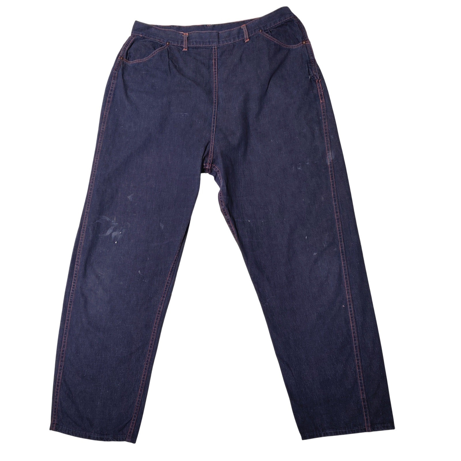 Ranch Craft High Rise Women’s Denim Jeans Talon Zip 35×28.75″ 50s 60s Imperfect