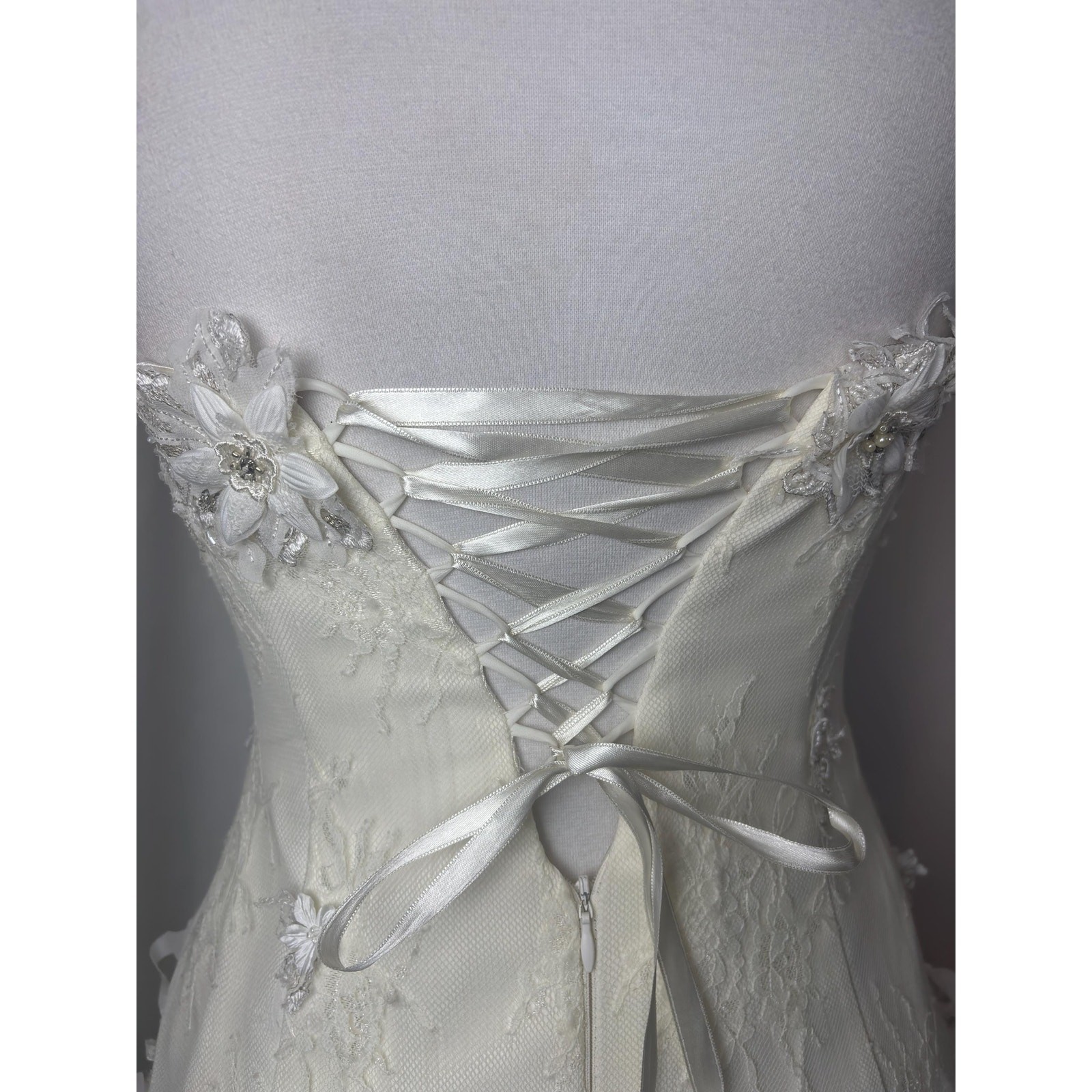 Vintage 3D Floral Wedding Bridal Dress Bride Dress Fairycore Wedding Gown