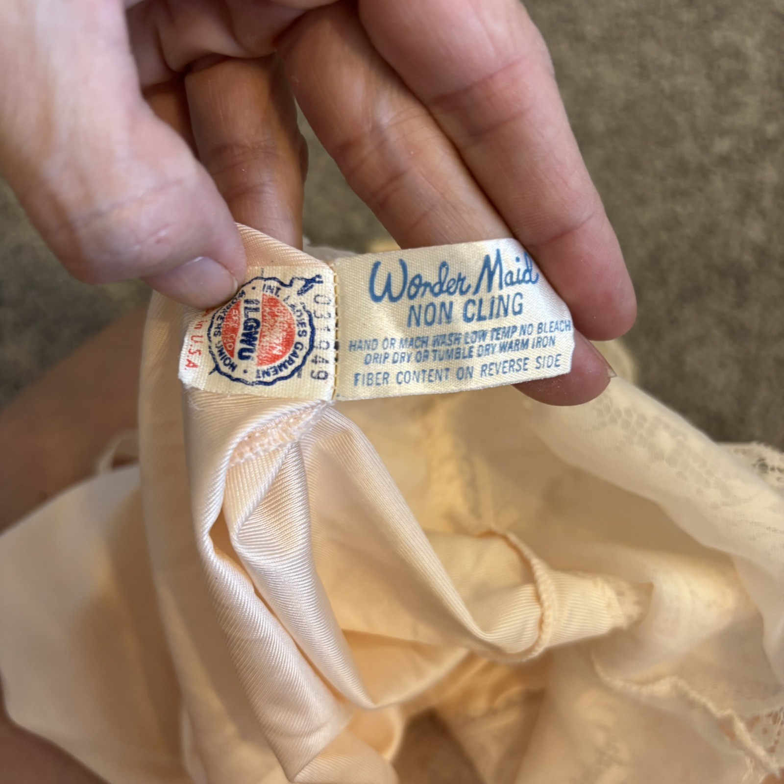 Vintage WONDER MAID NYLON Romper Bodysuit Teddy Lace Chiffon Bridal ~34
