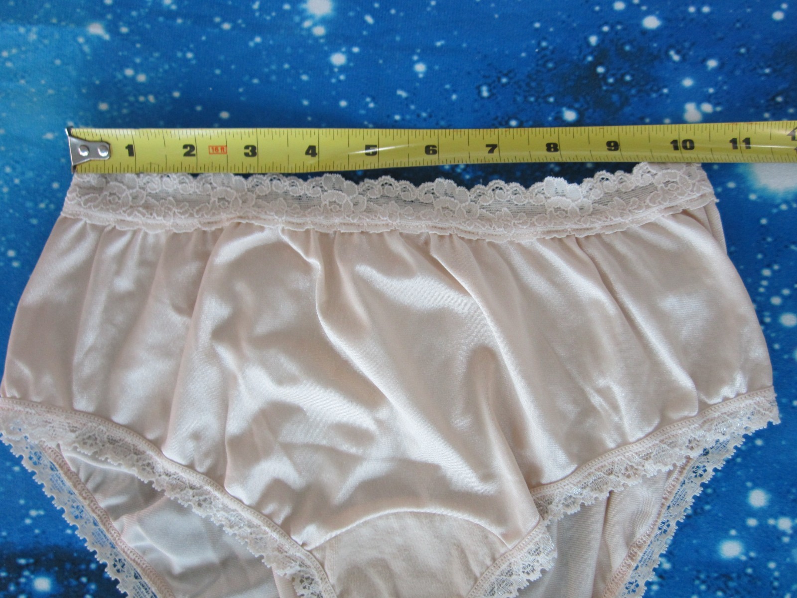 Vintage COTILLION Small Nude Beige Nylon Lace Trim Brief Panties NEW Sz 5