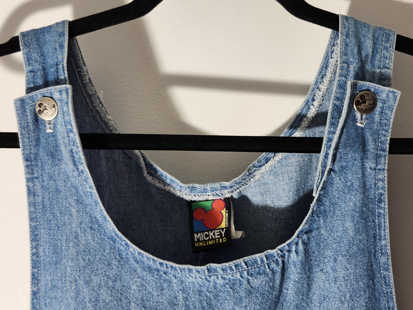 Disney Mickey Unlimited Jerry Leigh Vintage 90’s Denim Pinafore Jumper Dress
