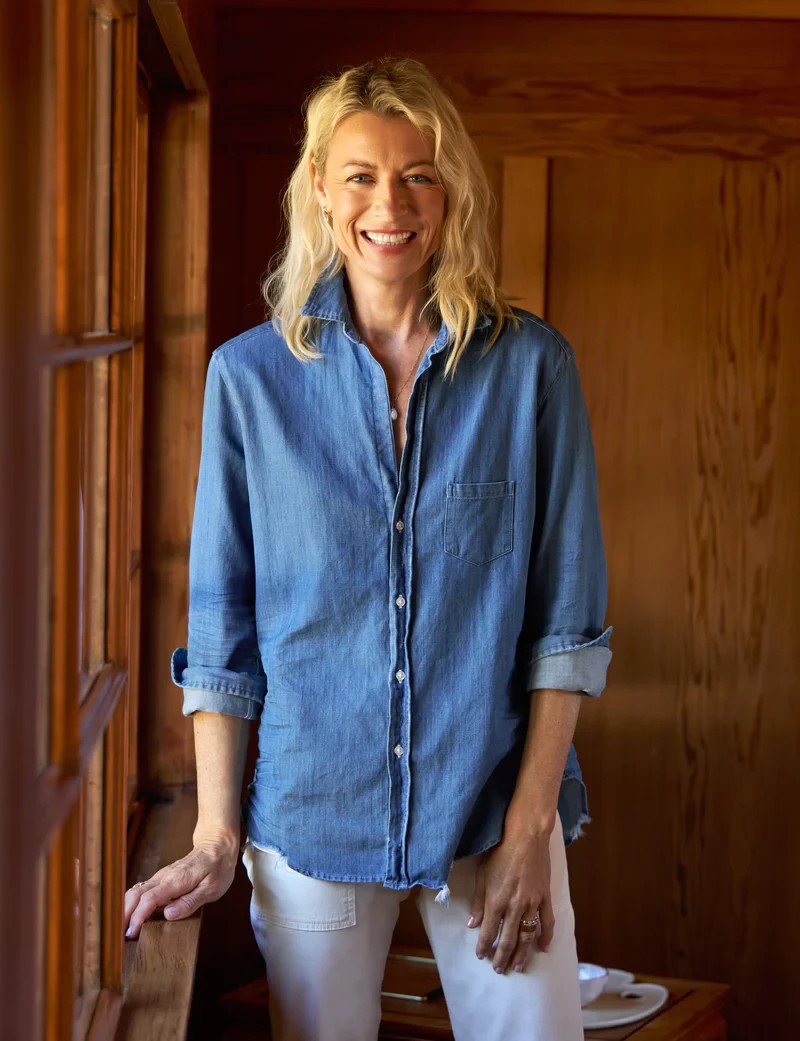 Frank & Eileen Eileen Relaxed Button Up Shirt Famous Denim, Size XS NWT