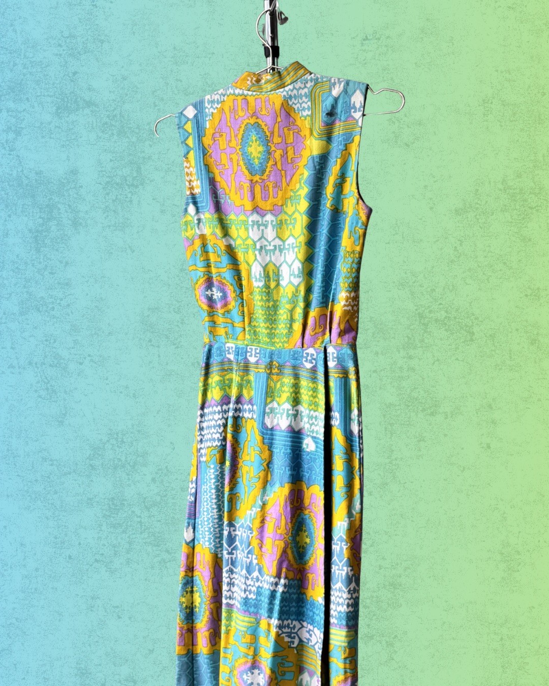 Absolutely Stunning 1960s Alex Colman Jumpsuit disguised as maxi dress