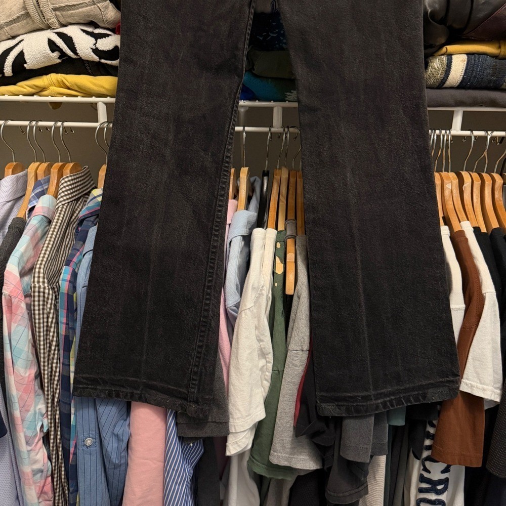 Vintage Levi’s 517 Boot Cut Junior Cut Jeans Womens 3 (26×30) Black USA Stretch