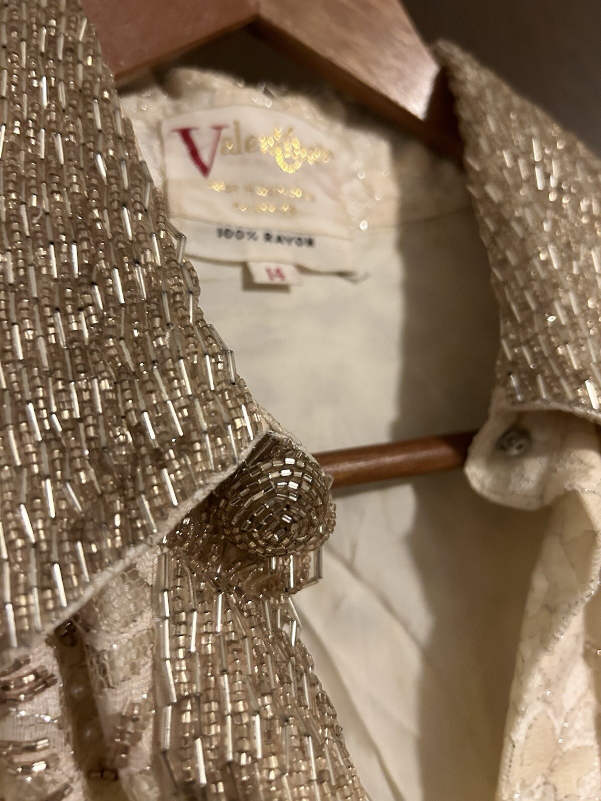 Vintage Valentina Ltd. Dress – Sz. 14, beaded, beautiful!