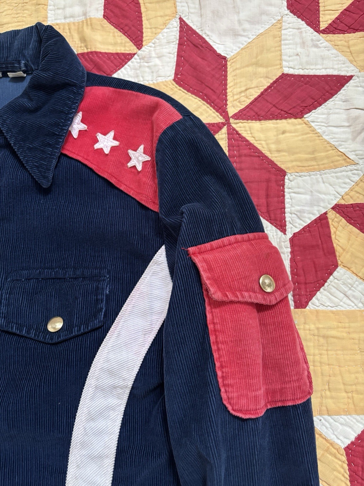 Vintage 60s 70s Outer Limits Corduroy Jacket Roller Skating USA Hippy Size 38