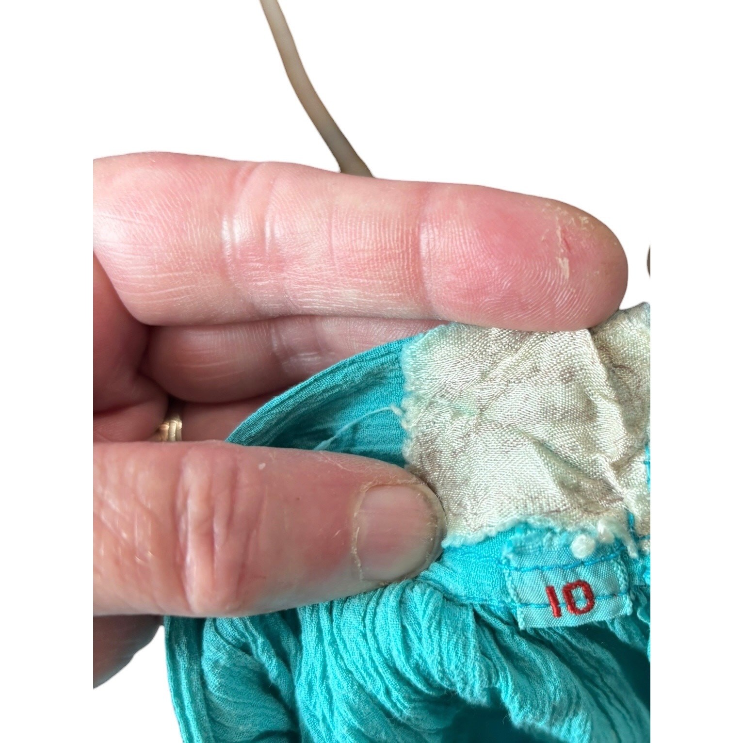 1950s Turquoise Patio Skirt Full Sweep Silver Rickrack Western Fiesta