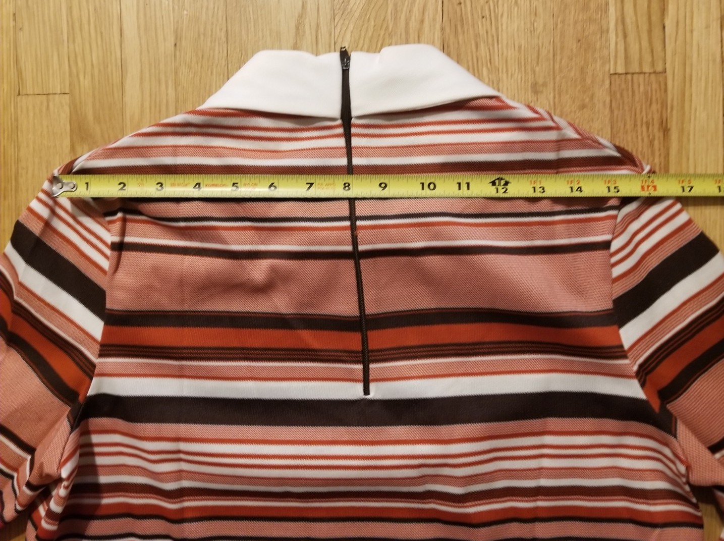 NOS Vintage 1970s KNIT-INS Womens Knit Striped Belted Top & Skirt Set Size 15-16