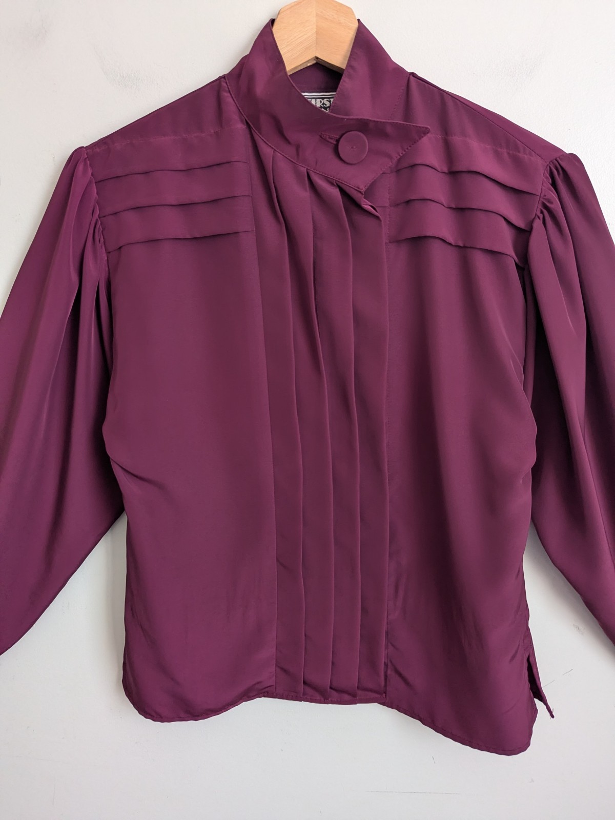 Vintage 80s Does 40s Glam Blouse Lot 2 Silky Retro New Wave Secretary Coquette