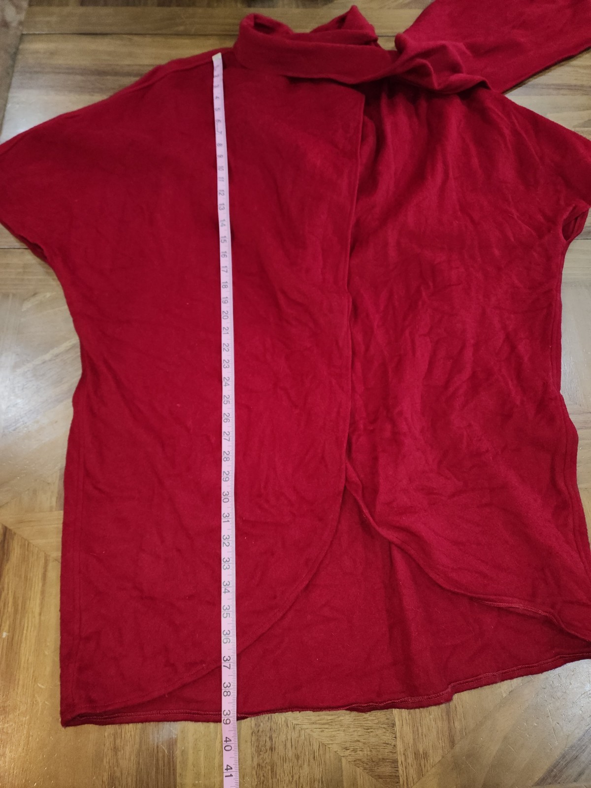 Gemini 100% Wool Shawl Cape Cocoon Wrap Coat Red Vintage 1960s 70s