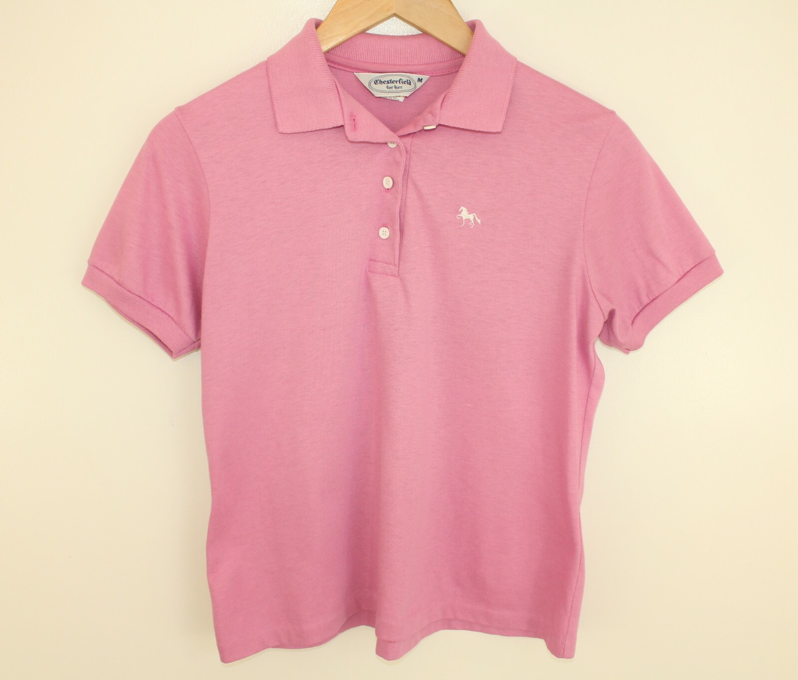 Chesterfield vintage women’s polo lavender purple pink cotton poly collared
