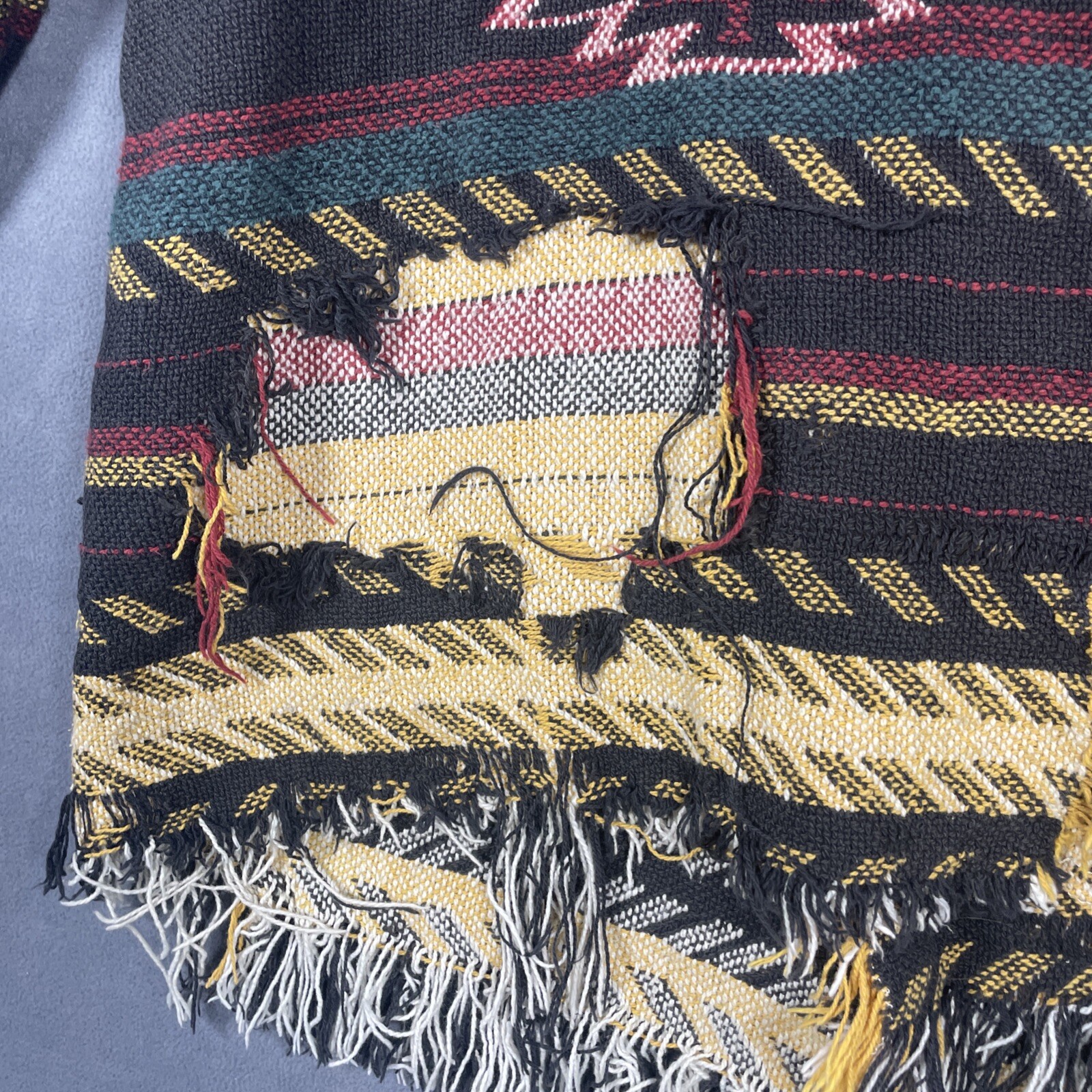 VTG Wrapper Jacket Wrap Womens One SIze Aztec Print Southwestern Coat USA Made