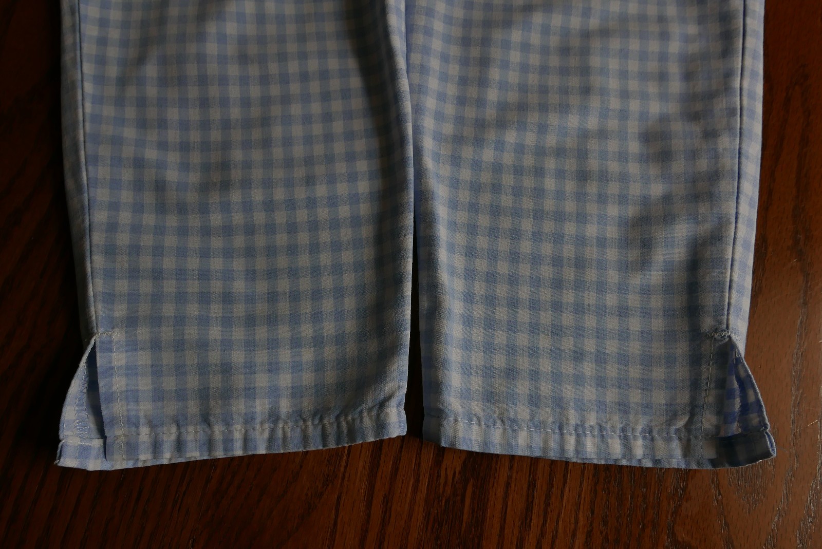 Vintage ‘90s Lee Cooper Women’s Chino Pants Blue & White Plaid 75% Cotton Size S