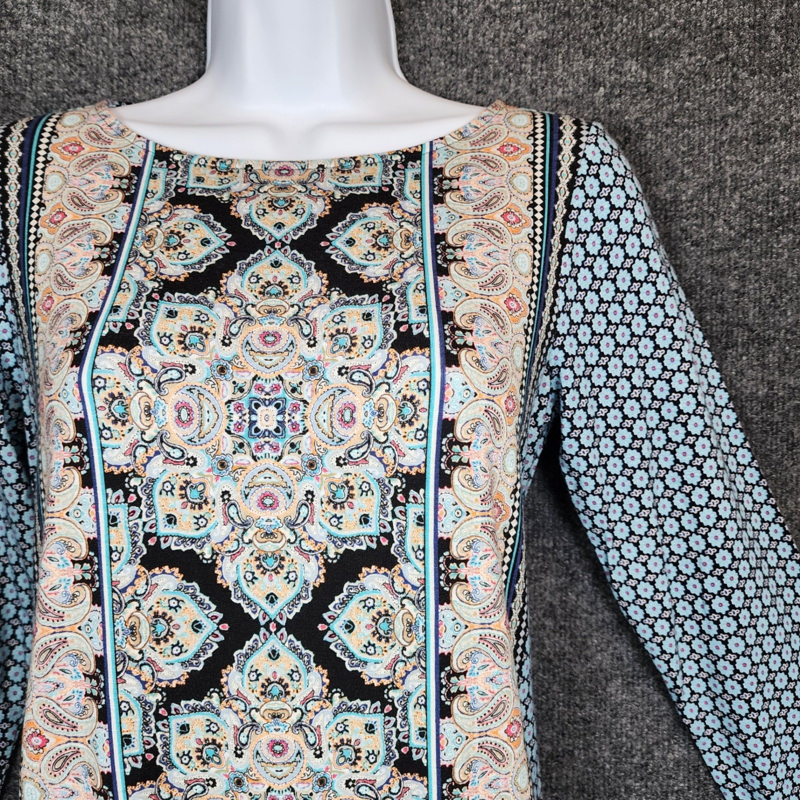 J.Jill Women’s Dress Size XS Boho Paisley Tunic Stretch NWT Cottagecore