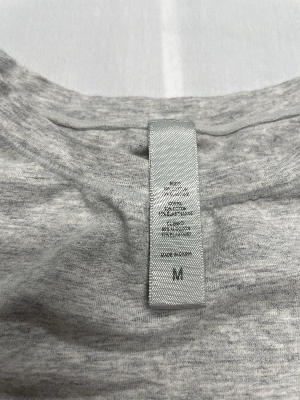 SKIMS Cotton Jersey T-Shirt in Light Gray Size M Shapewear Athleisure Kardashian