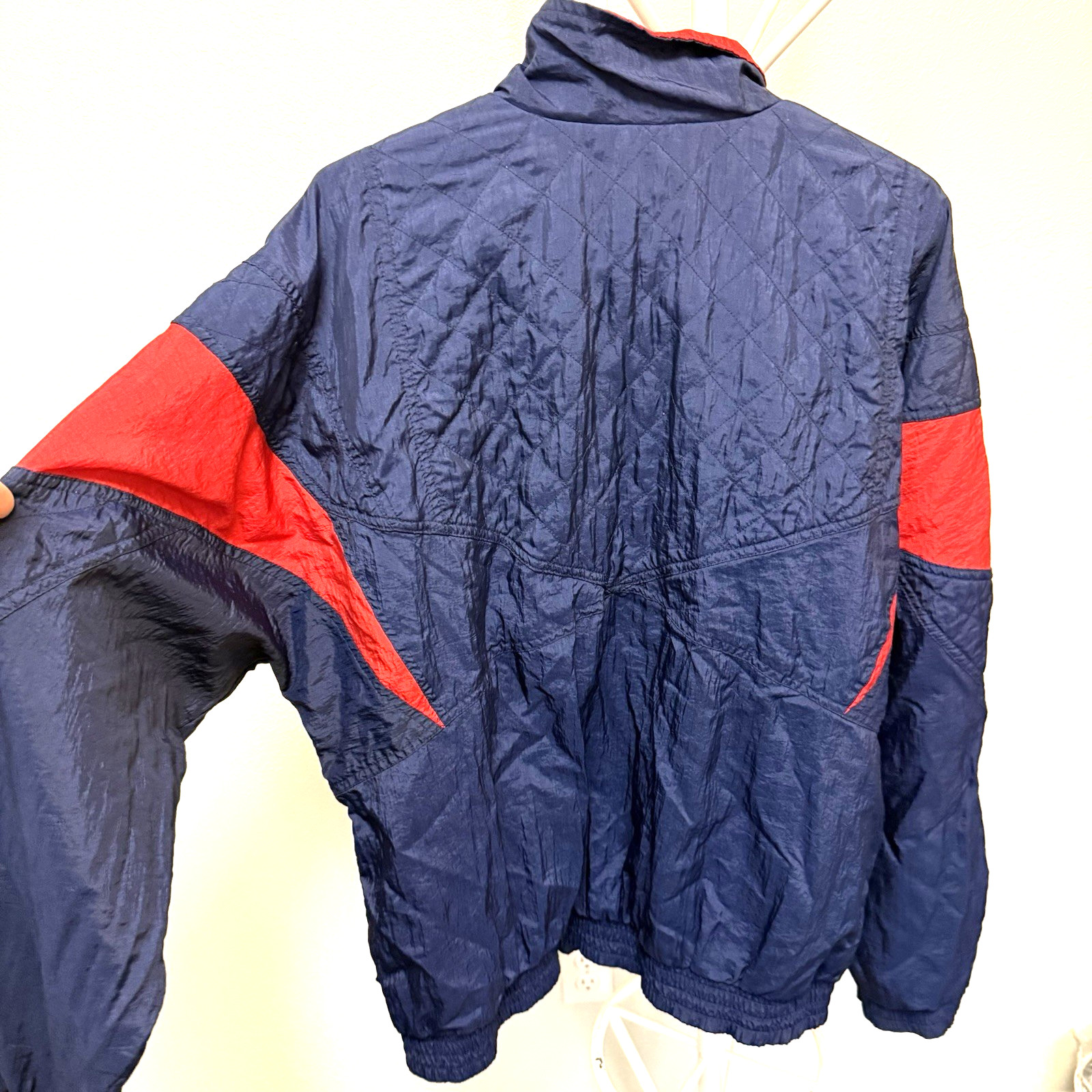 Vintage 80s 90s Nylon Track Suit Windbreaker Women Large Athleisure Lux Granny