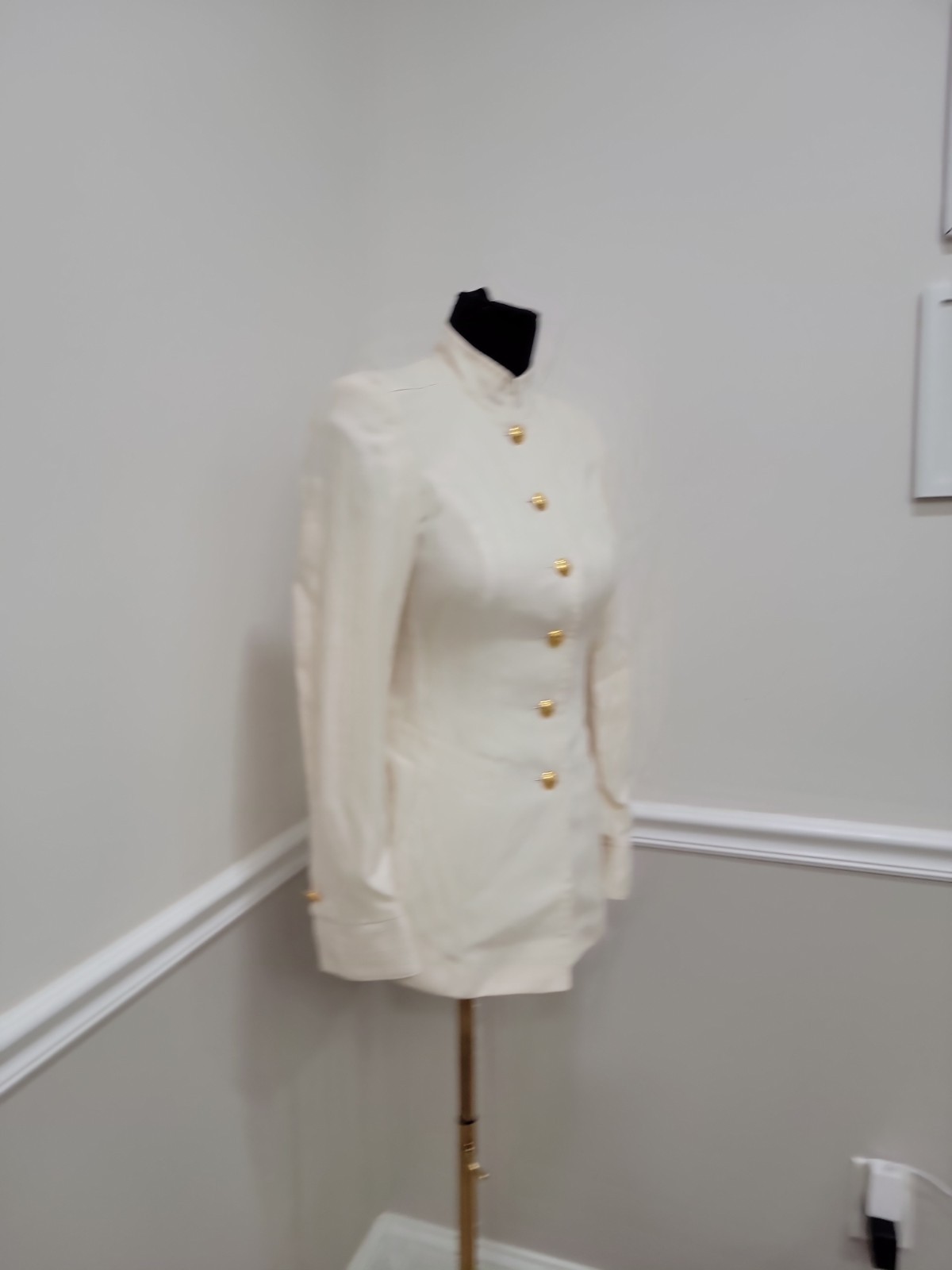 VTG Escada Margaretha Ley Ivory 100% New Wool Old Money Equestrian Blazer EU 34
