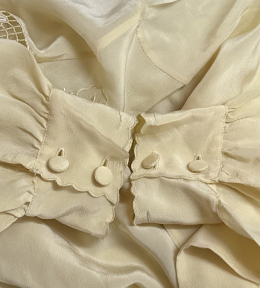 VTG Silk Master Hand Embroidered Chinese Blouse Mandarin Collar Size 36 Unworn