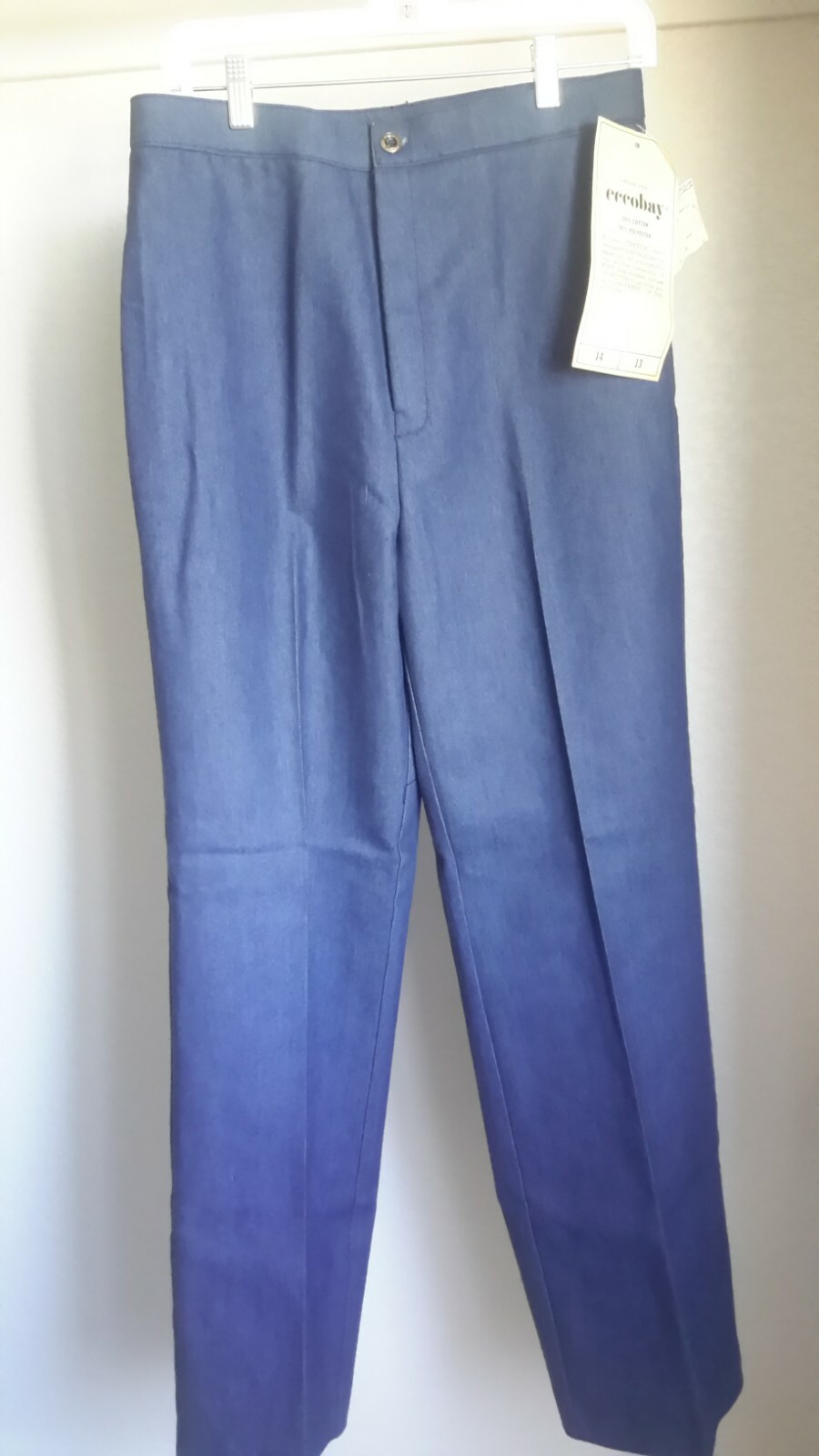 Vintage Ecco Bay Womens Size 13-14 1970s Blue Denim Jeans NWT