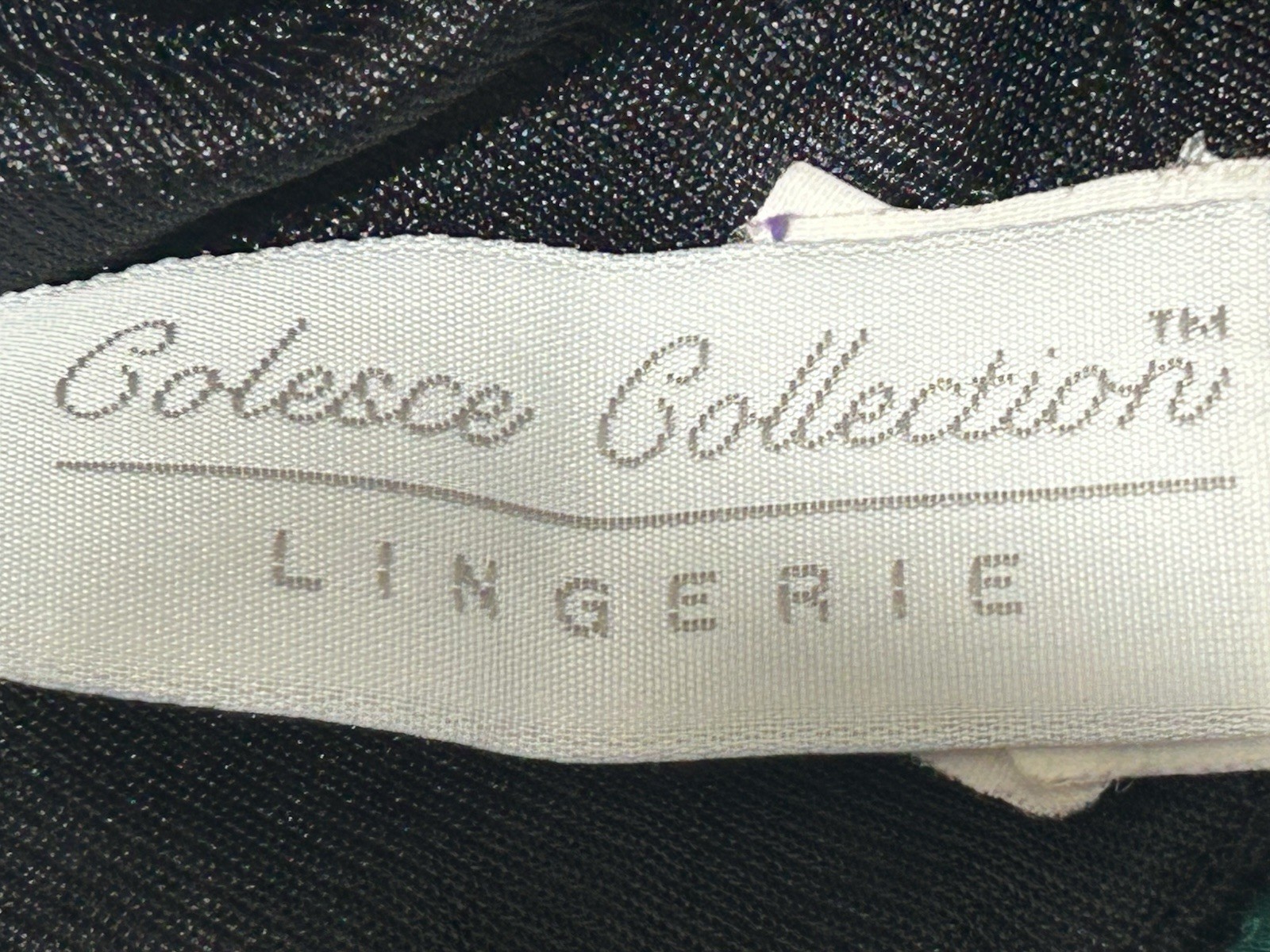 Colesce Colllection Lingerie Bodysuit Sz Medium Green And Black Satin And Lace