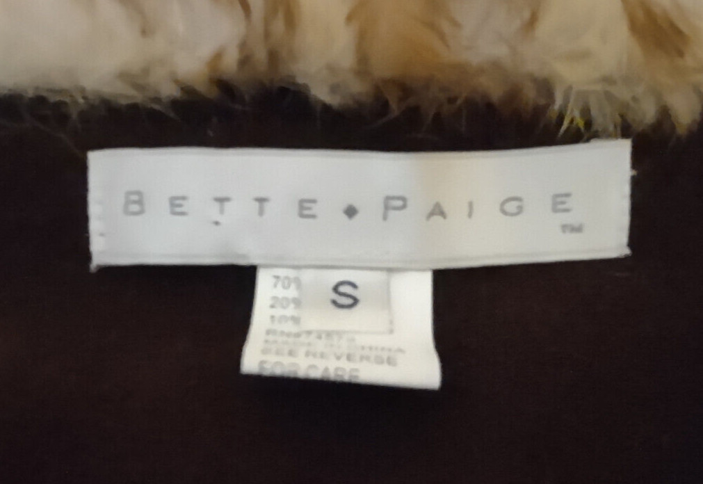 Vintage Bette Paige Sweater S Rabbit Fur Collar Silk Rayon Spandex