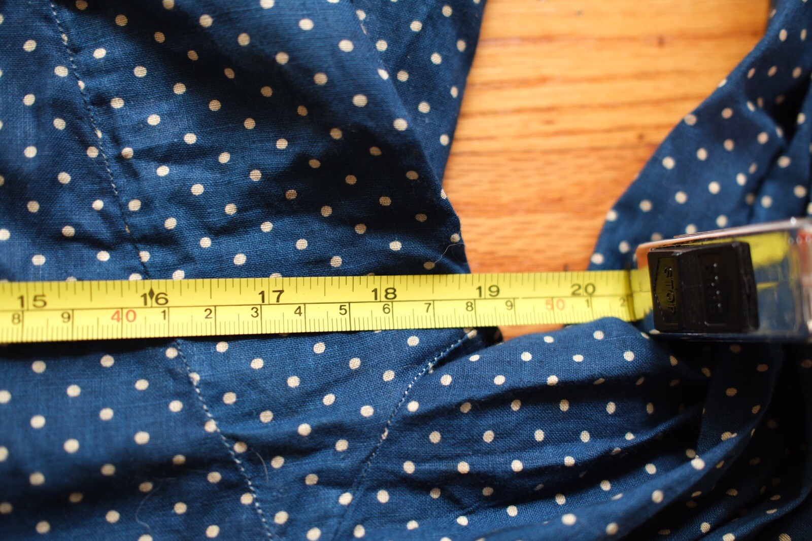 Extremely Rare Blue Indigo Calico Antique Blouse, Possible Maternity Cut