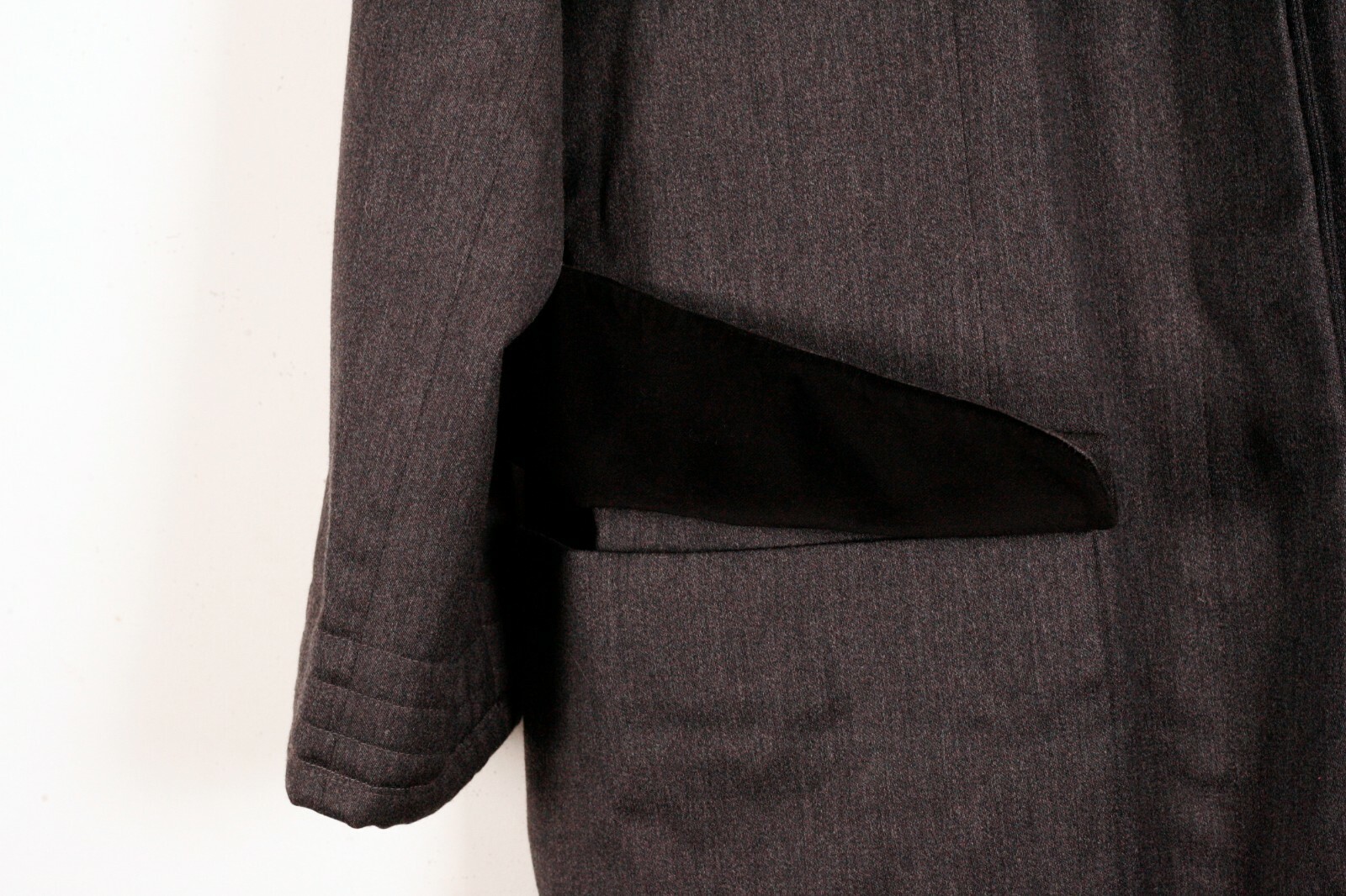 Balenciaga Dark Gray Opera Style Wool France Coat 50 Le Dix Paris Vintage