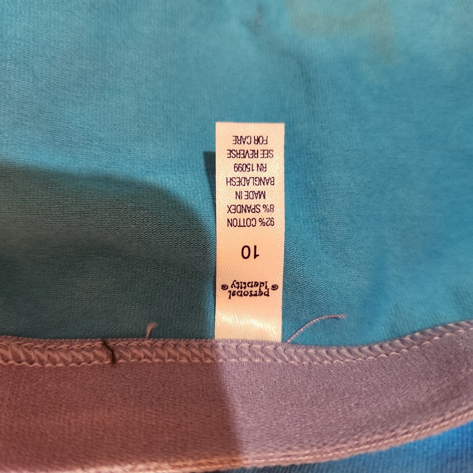 Personal Identity Vintage Cotton Bikini Hipster Underwear Panties Blue Sz 10 Nwt