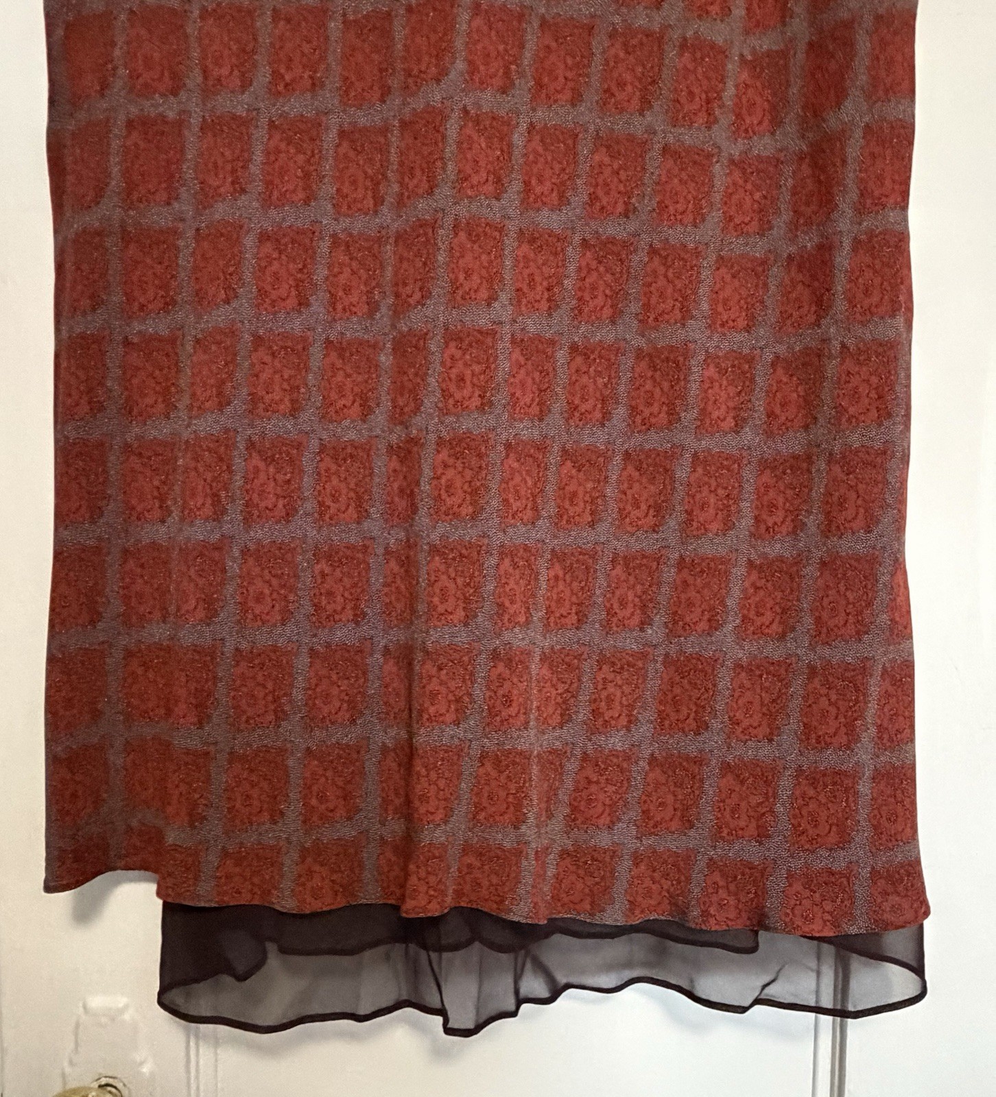 DKNY Vintage 1990s Rayon Skirt Size 14 Made In USA