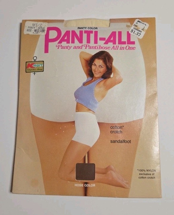 Kmart Pantyhose: 2 Seamless & 1 Panti-all Med Tall/Tall Vintage 1960s