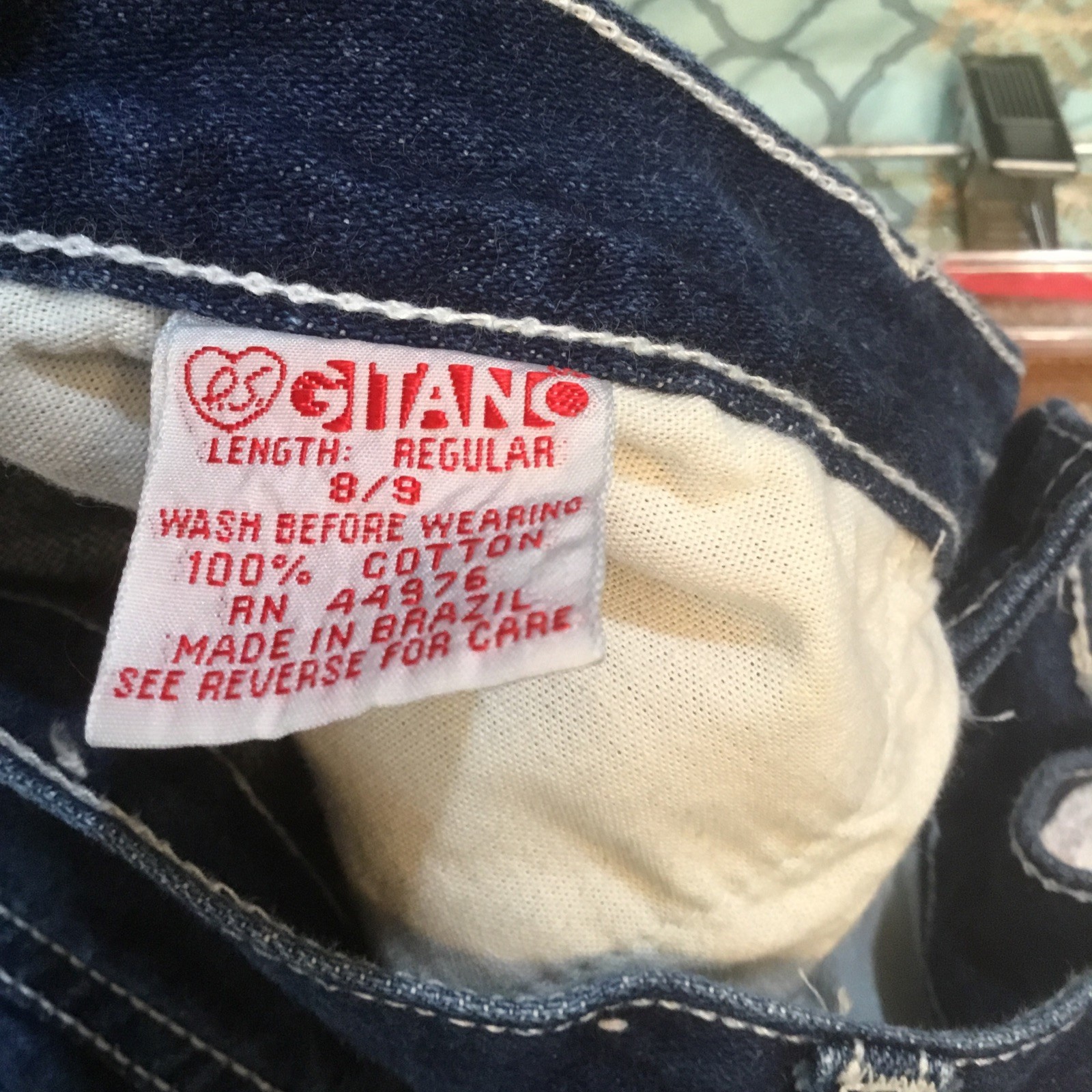 Gitano High Rise 80s Straight Leg Jeans 8/9 Dark Wash VTG 26” Waist 31” Inseam