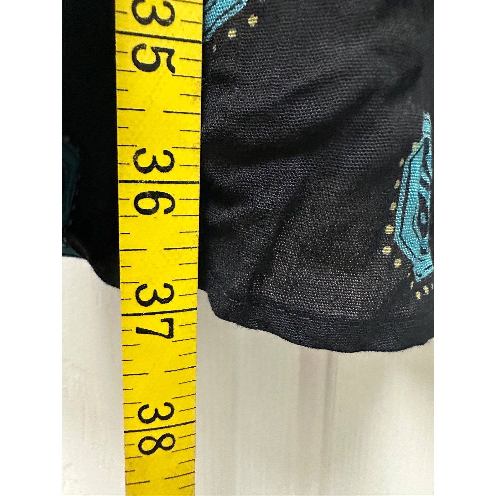Vintage Marsha Brander for Componix Black Teal Western Maxi Skirt Size 14 NWT