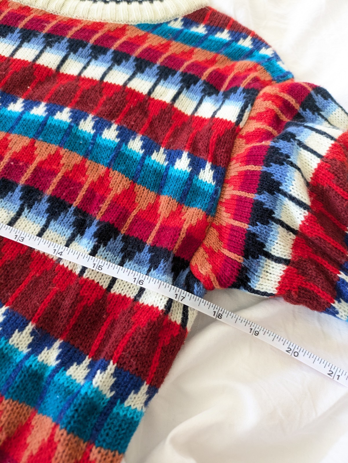 Vintage 90s Grandpa Sweater Cozy Knit Colorful Slouchy Unisex Grunge