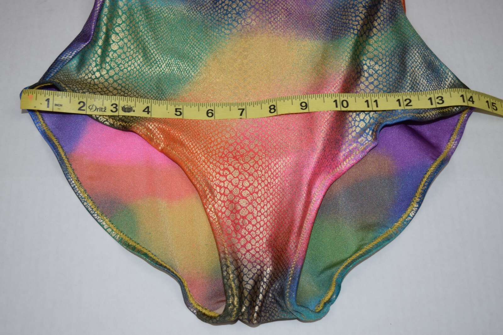 Vintage Swimsuit Gottex Size XS/S 80s Rainbow Snake Skin Print One Piece