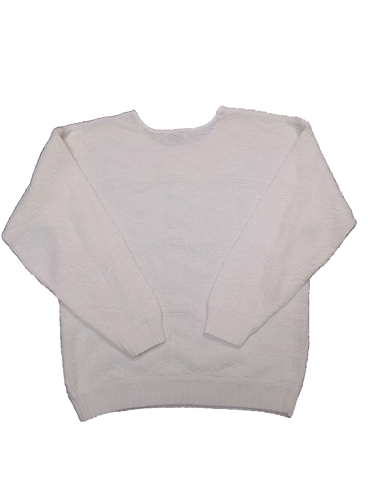 Vintage Helen Sue Sweater White acryllic USA vintage size 14 see measure Hole