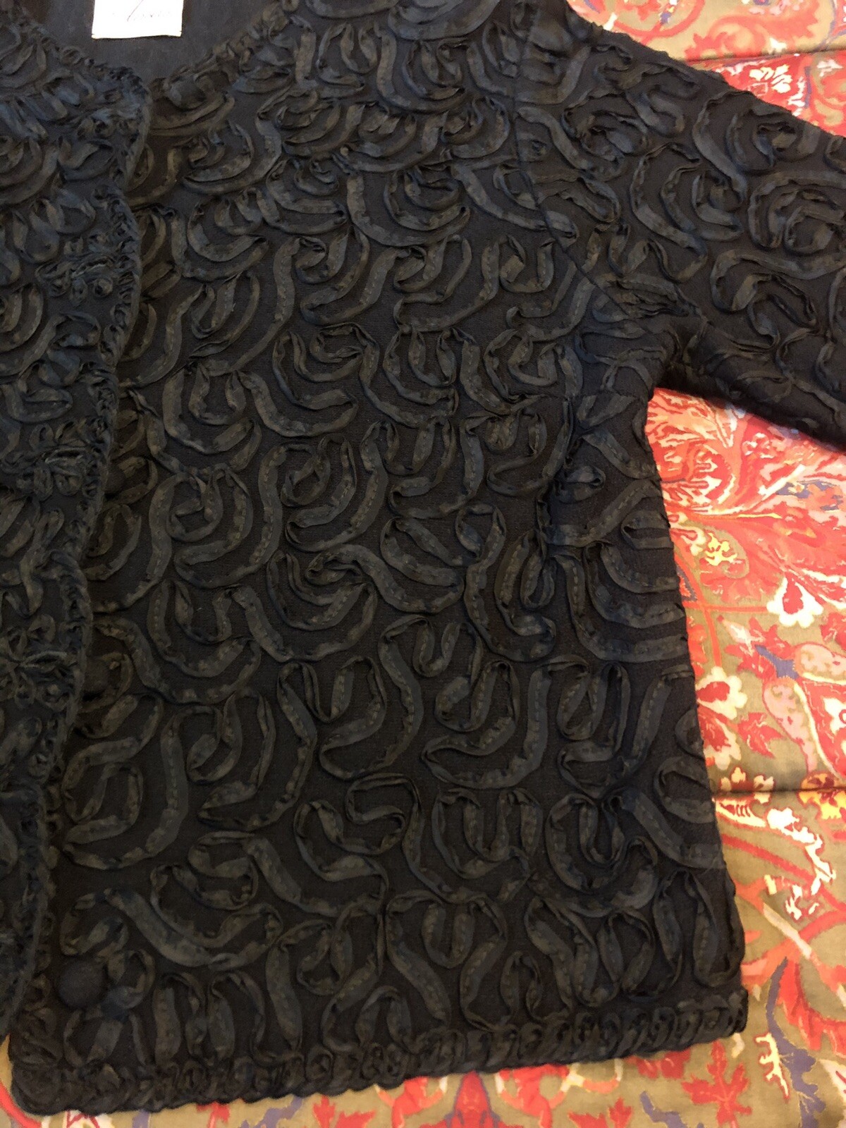 Vintage 1960s Apollo of New York Soutache Black Suit