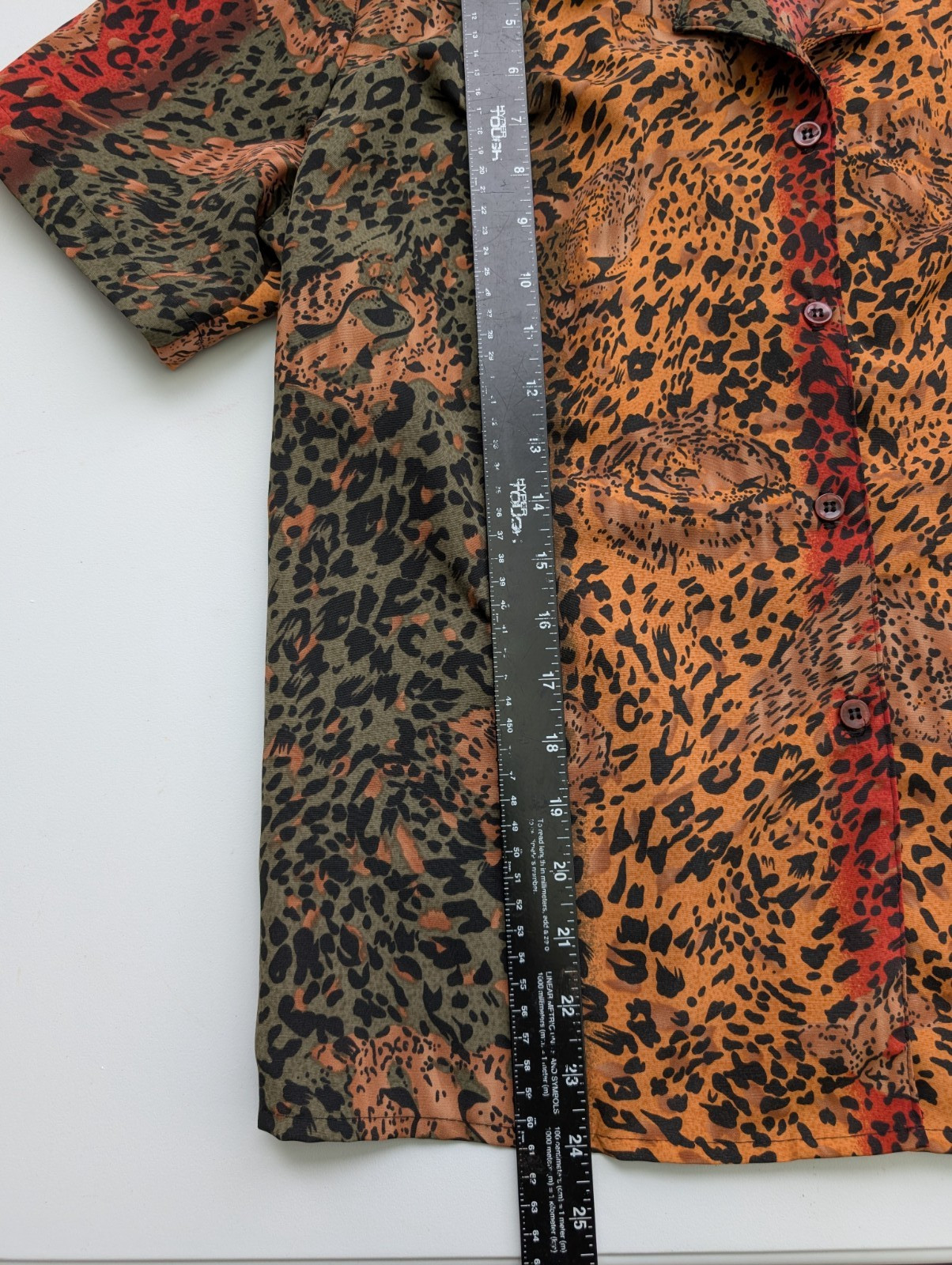 Vintage Truffles Animal Cheetah Print Button Up Blouse Shirt USA 90s Size M