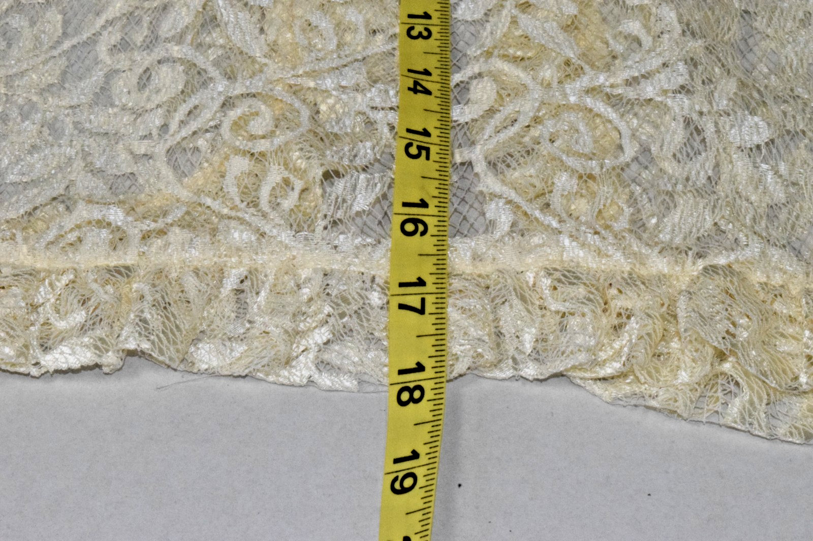 Vintage Lace Top Montgomery Ward Size S 60s Cardigan Style Ivory Lace Ruffle NWT