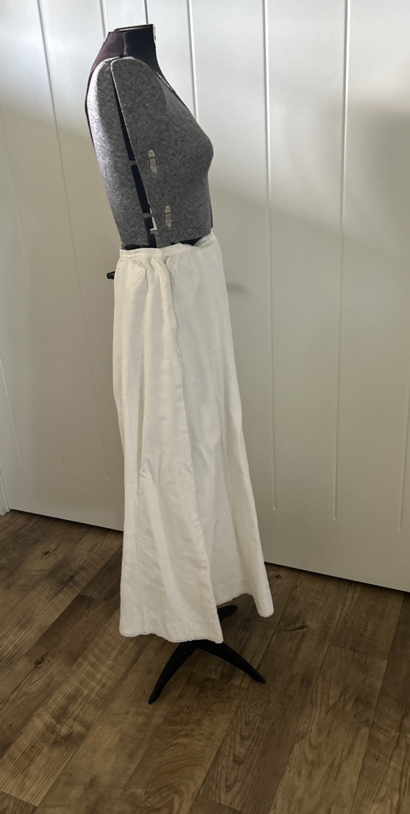 Antique White Heavy Ribbed Cotton Petticoat Patched Area