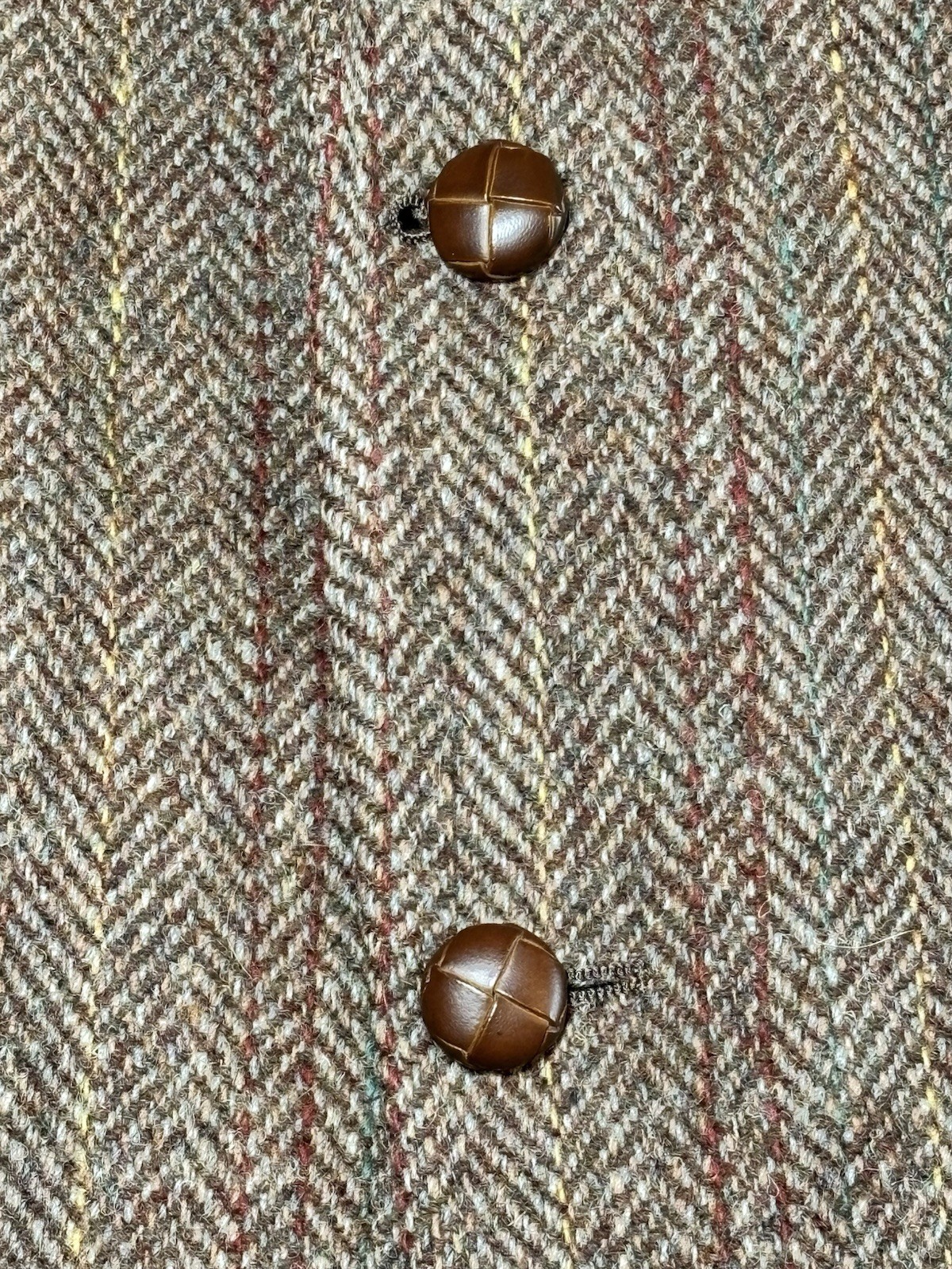 Harris Tweed Blazer Land’s End Charter Collection Herringbone Wool Jacket 42 L