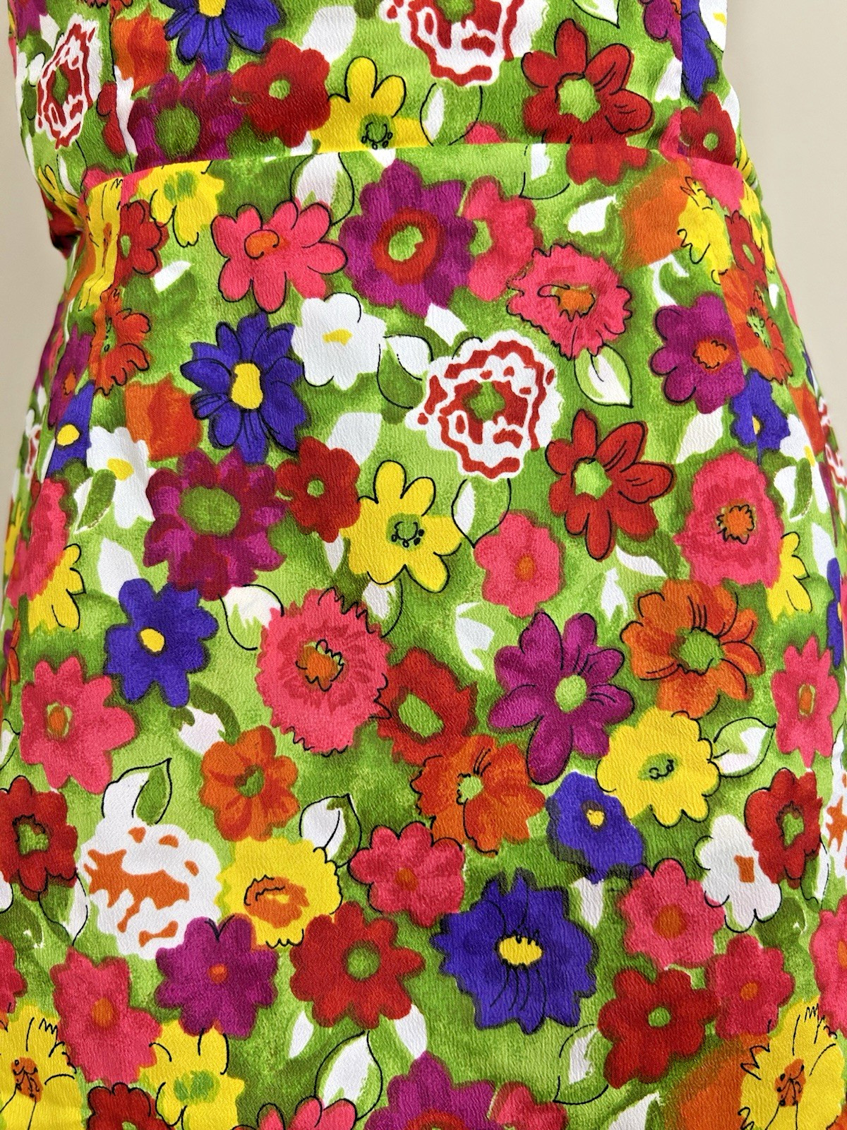 Vtg 50s 60s Kahala Romper Playsuit Swimsuit Floral Pin Up Bombshell One Piece