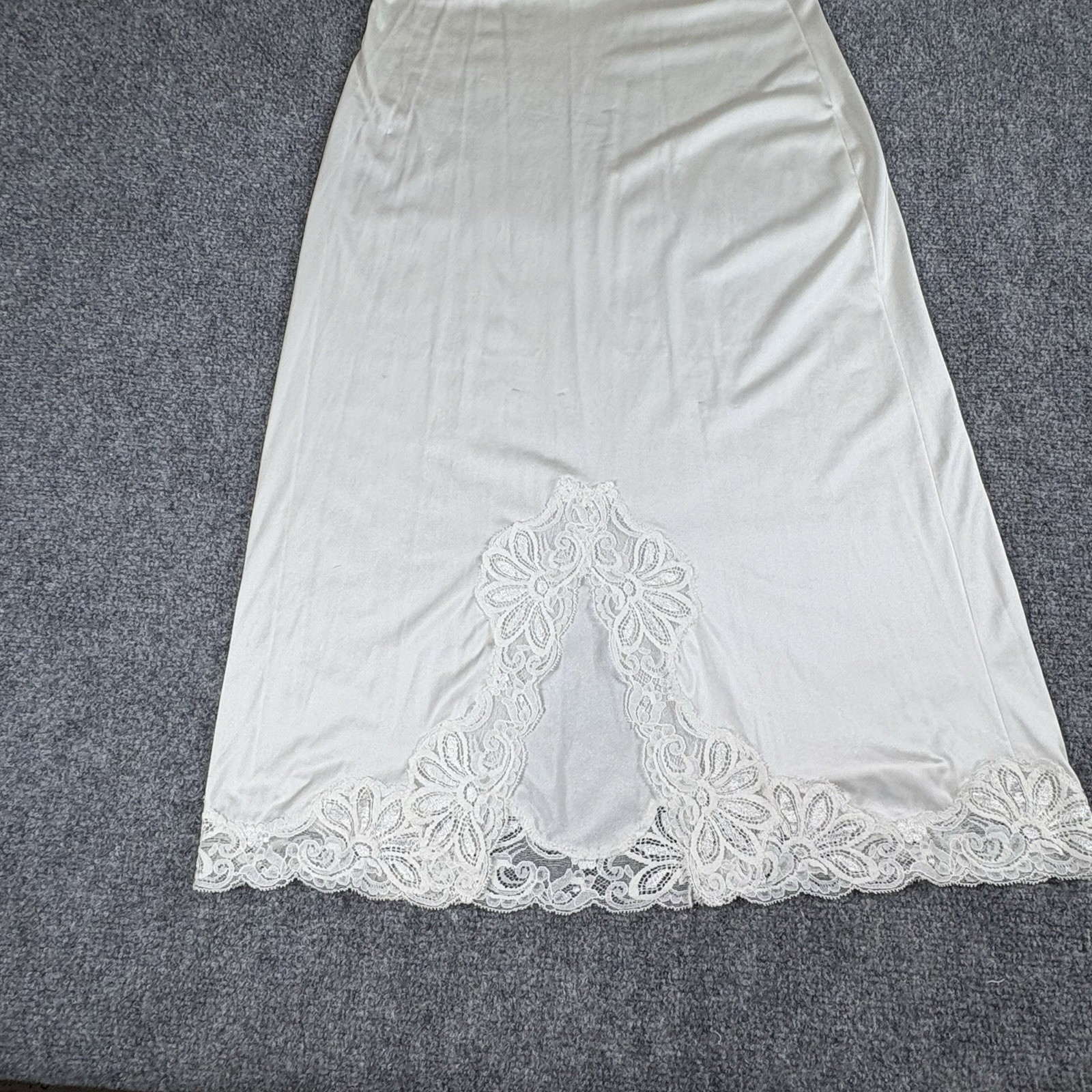 VTG 90s Shadowline Slip Dress Women 34 MS White Coquette Romantic Regency Y2K