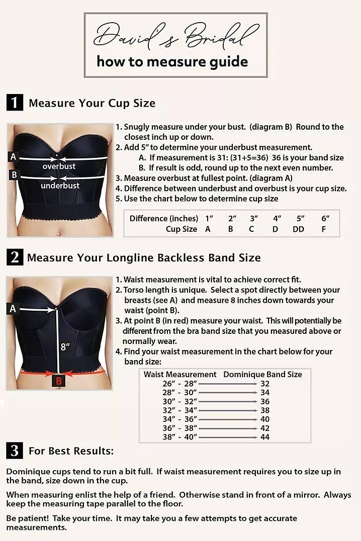 Dominique Longline Strapless Backless Bra for Low-Back Dresses Black 40B