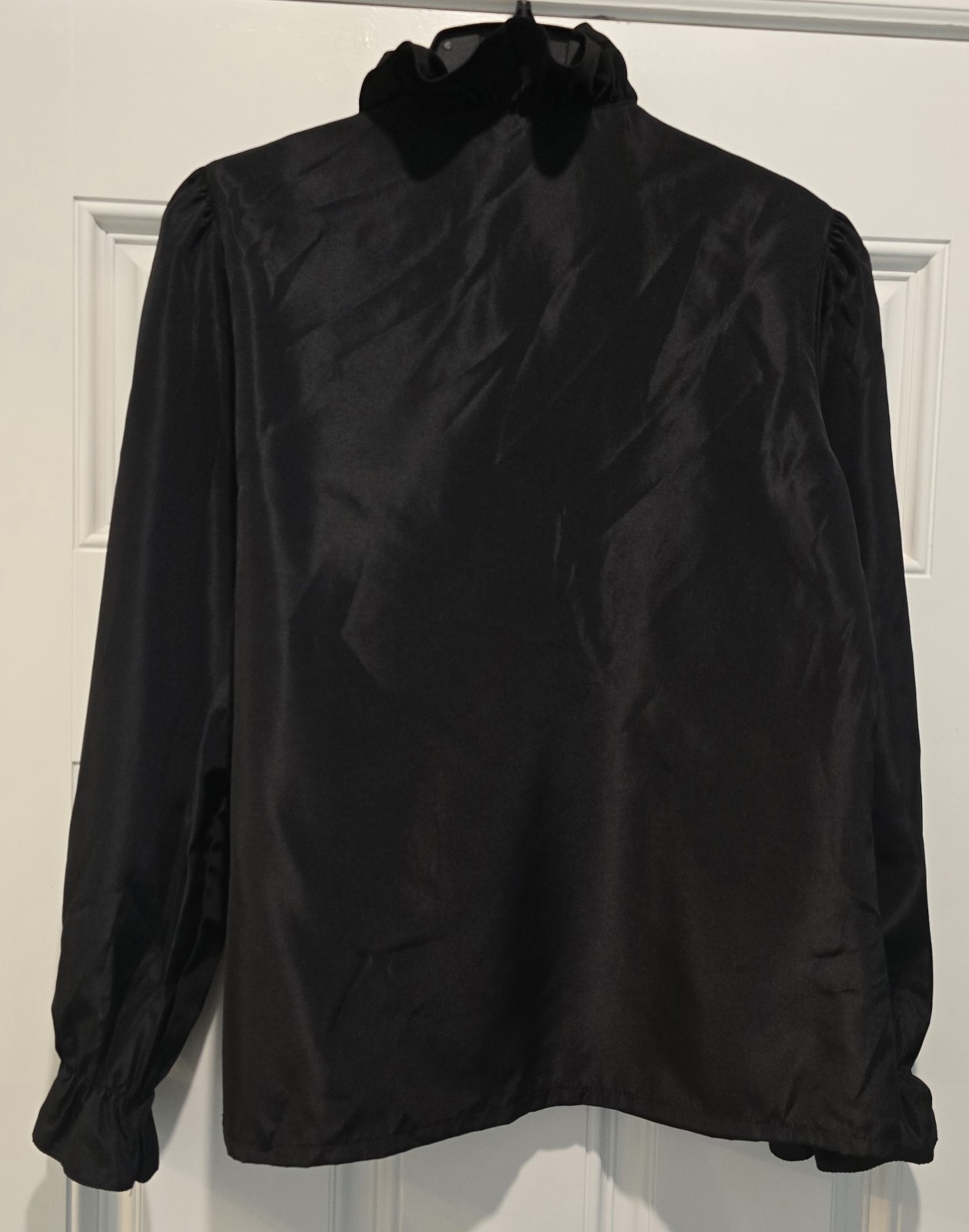 Sears The Fashion Place Womens Dress Shirt Size Medium Black Ruffles Grandmacore