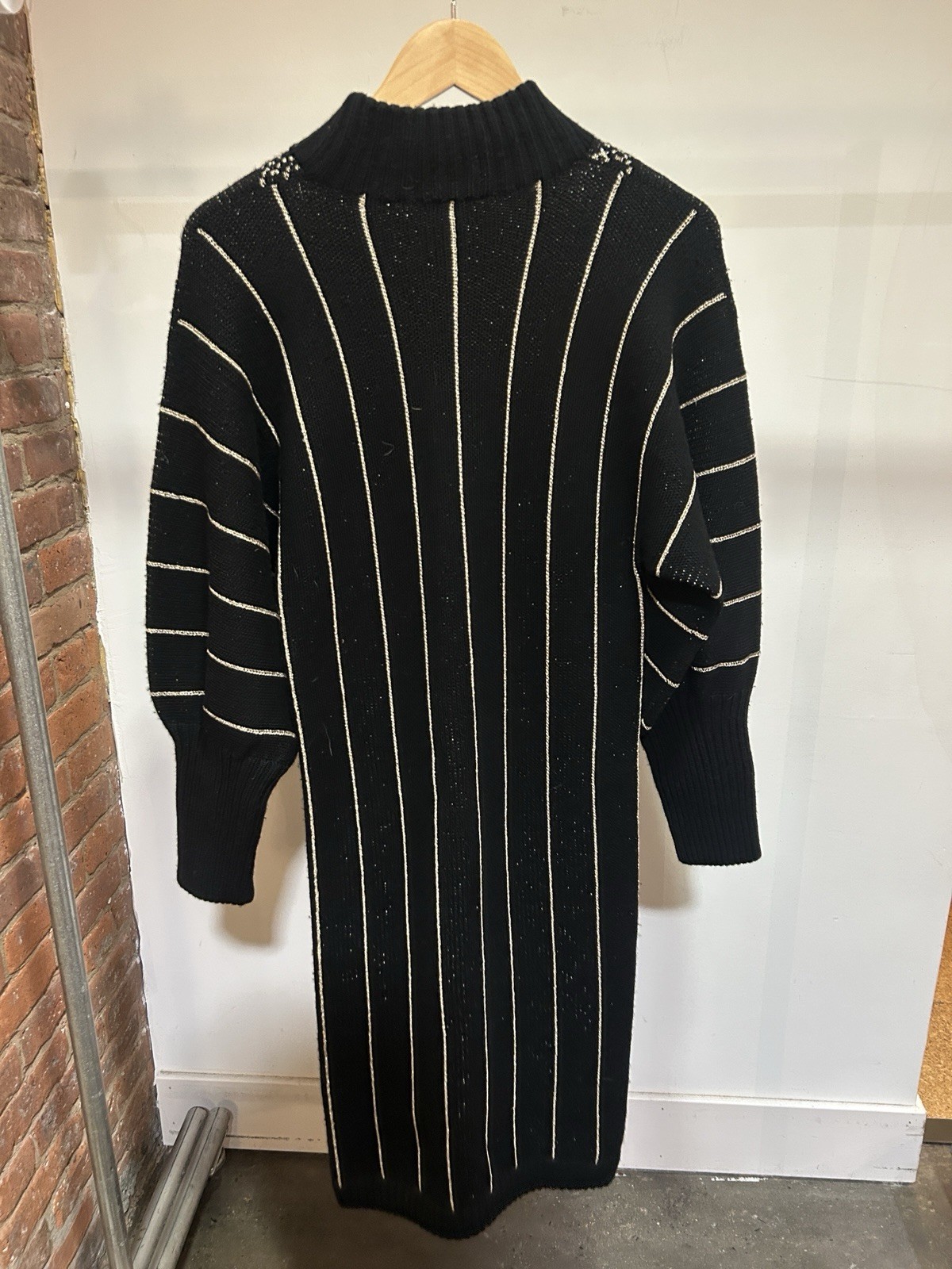 rare vtg 1980s zandra rhodes london trompe l’œil jewelry handknit sweater dress
