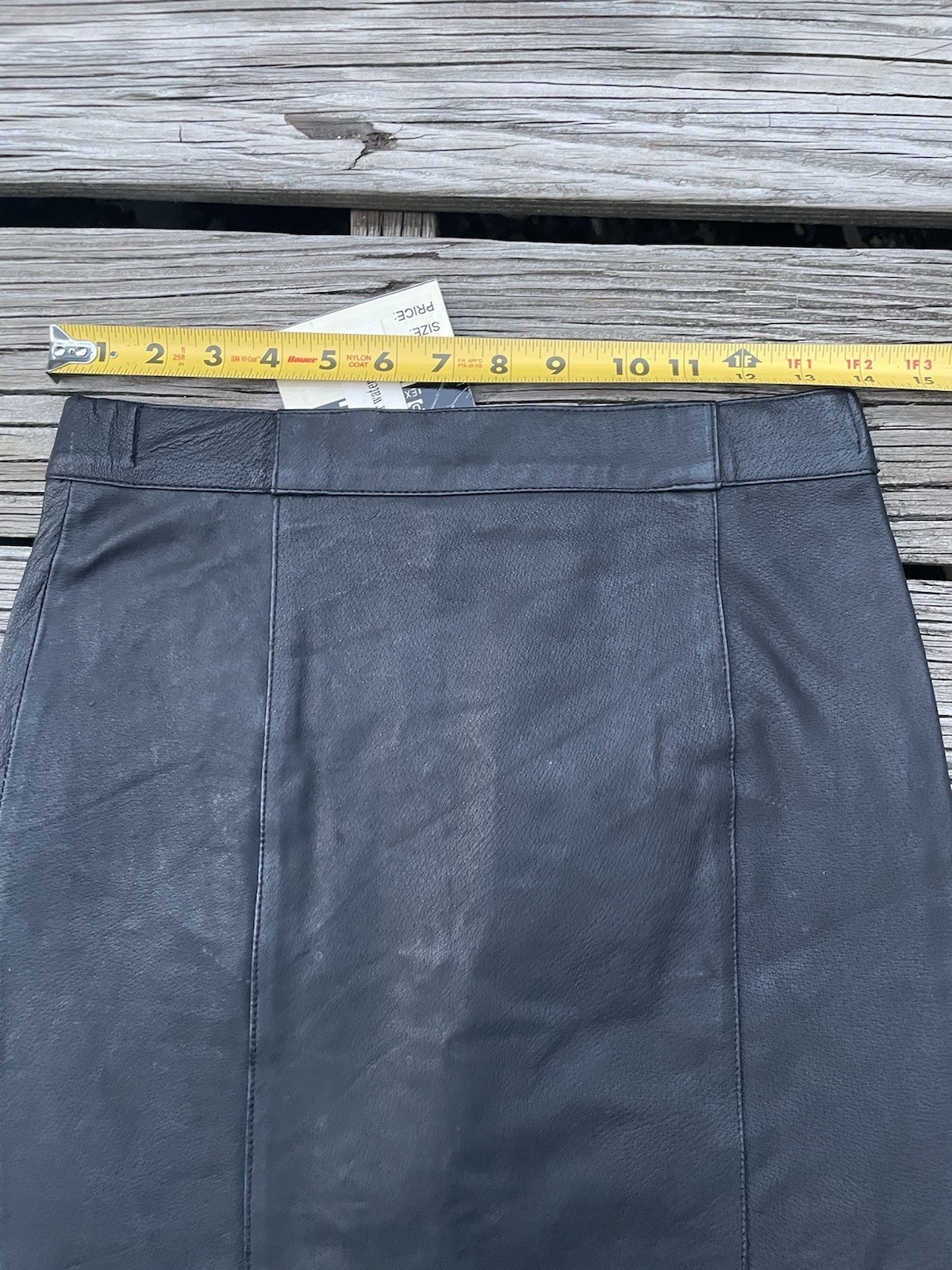 Vtg Extreme Biker Leather Skirt Women’s Boho Biker Grunge 90s Glam Rock 3/4